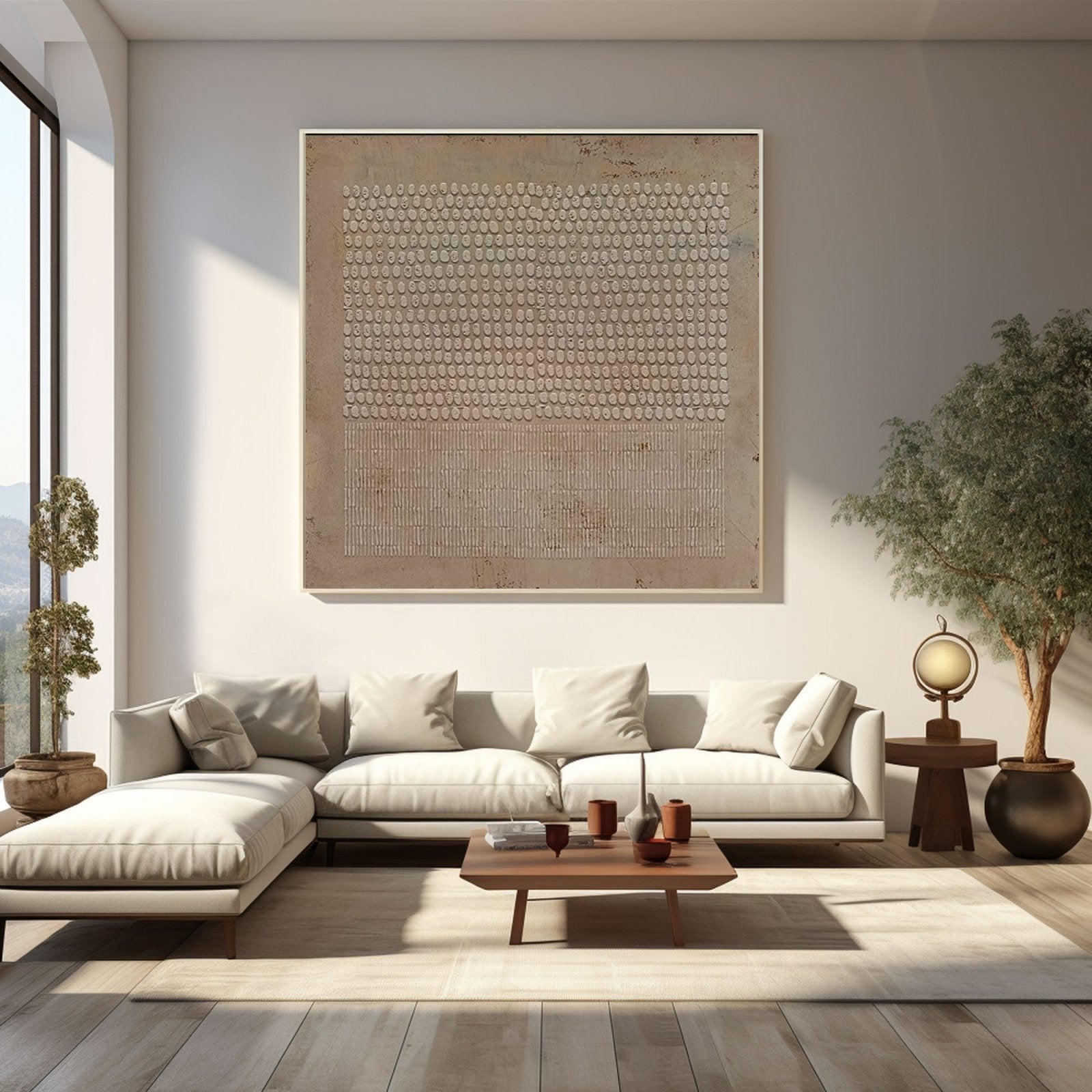 Wabi Sabi Painting  "Eclipse"