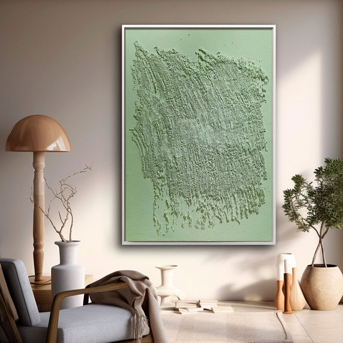 Wabi Sabi maleri "Éveil Silencieux"