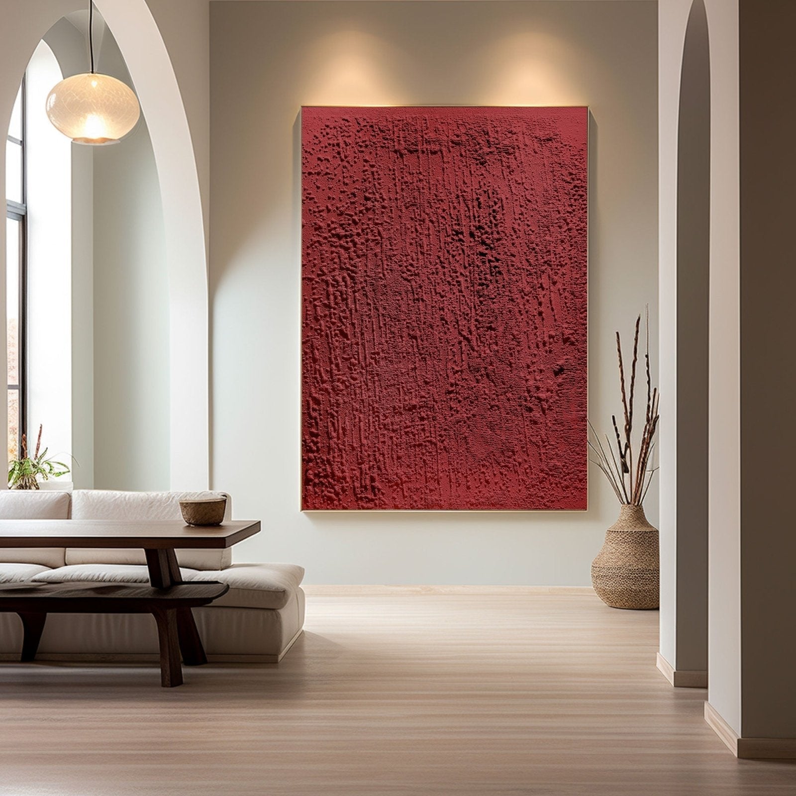 Wabi Sabi Gemälde „Feu Intérieur“