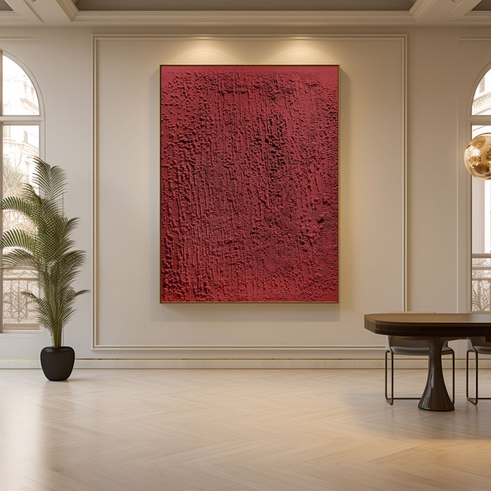 Wabi Sabi Gemälde „Feu Intérieur“