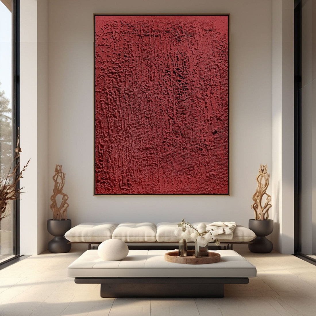 Wabi Sabi maleri "Feu Intérieur"