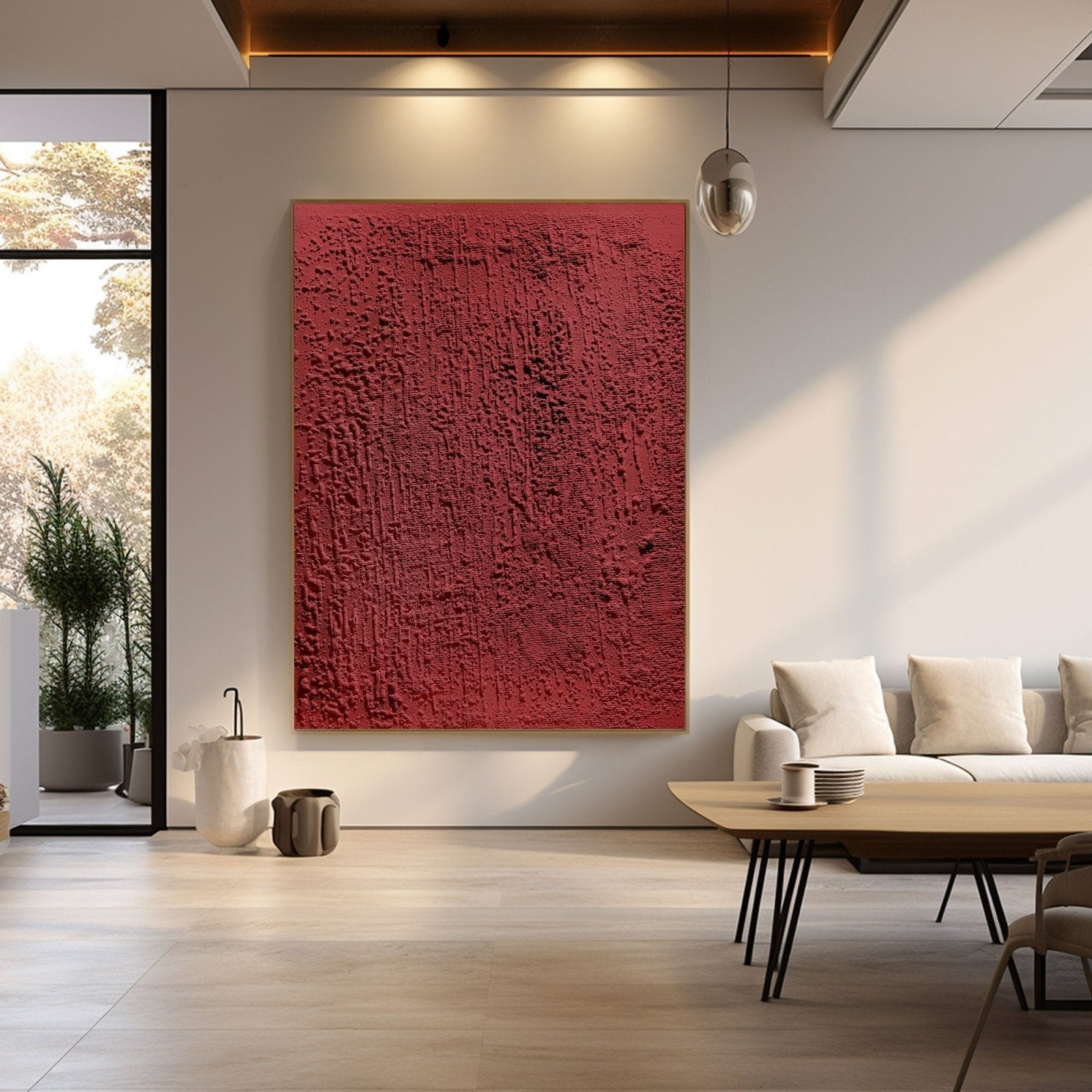 Wabi Sabi Gemälde „Feu Intérieur“
