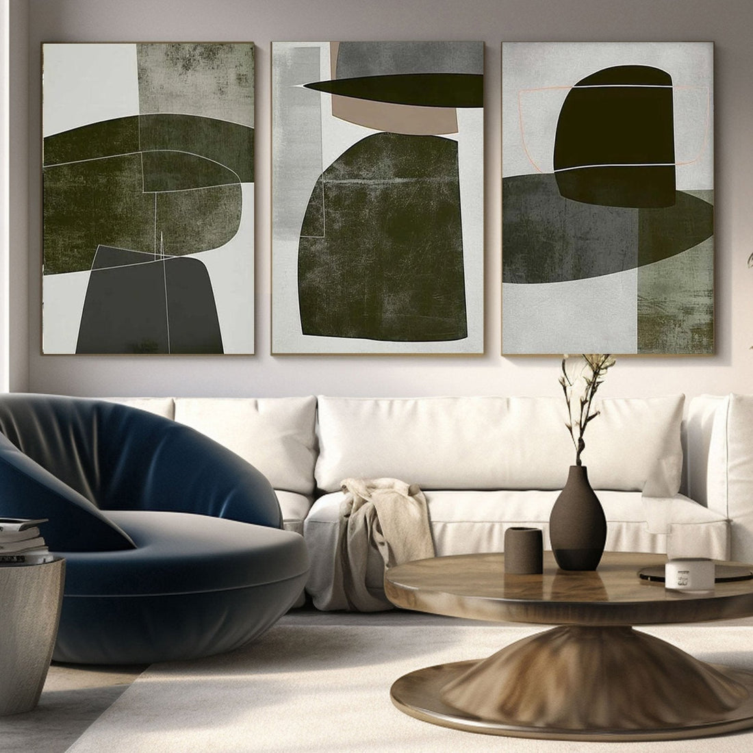 Wabi Sabi Painting "Geometría Sutil"