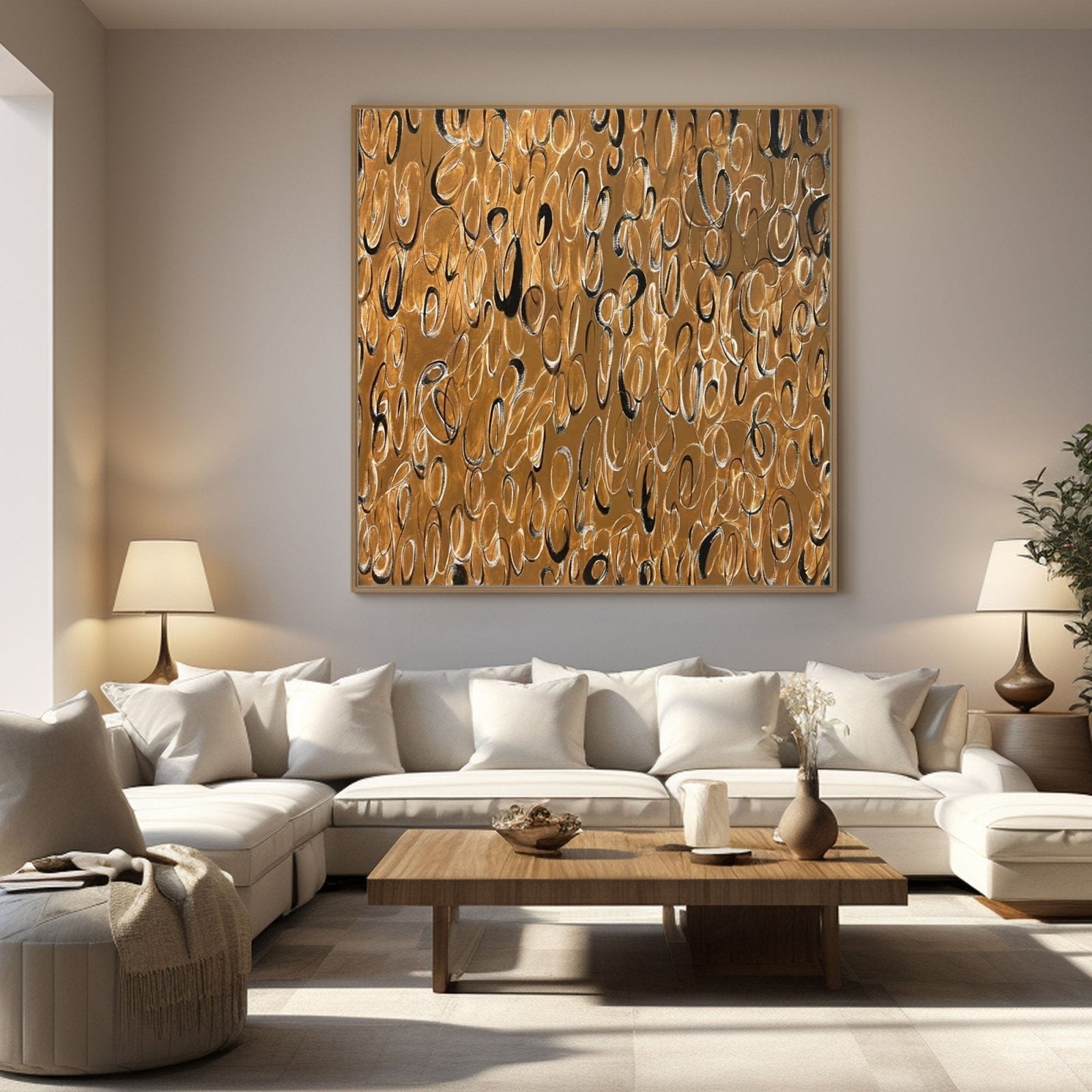Wabi Sabi Painting "Golden Echo”