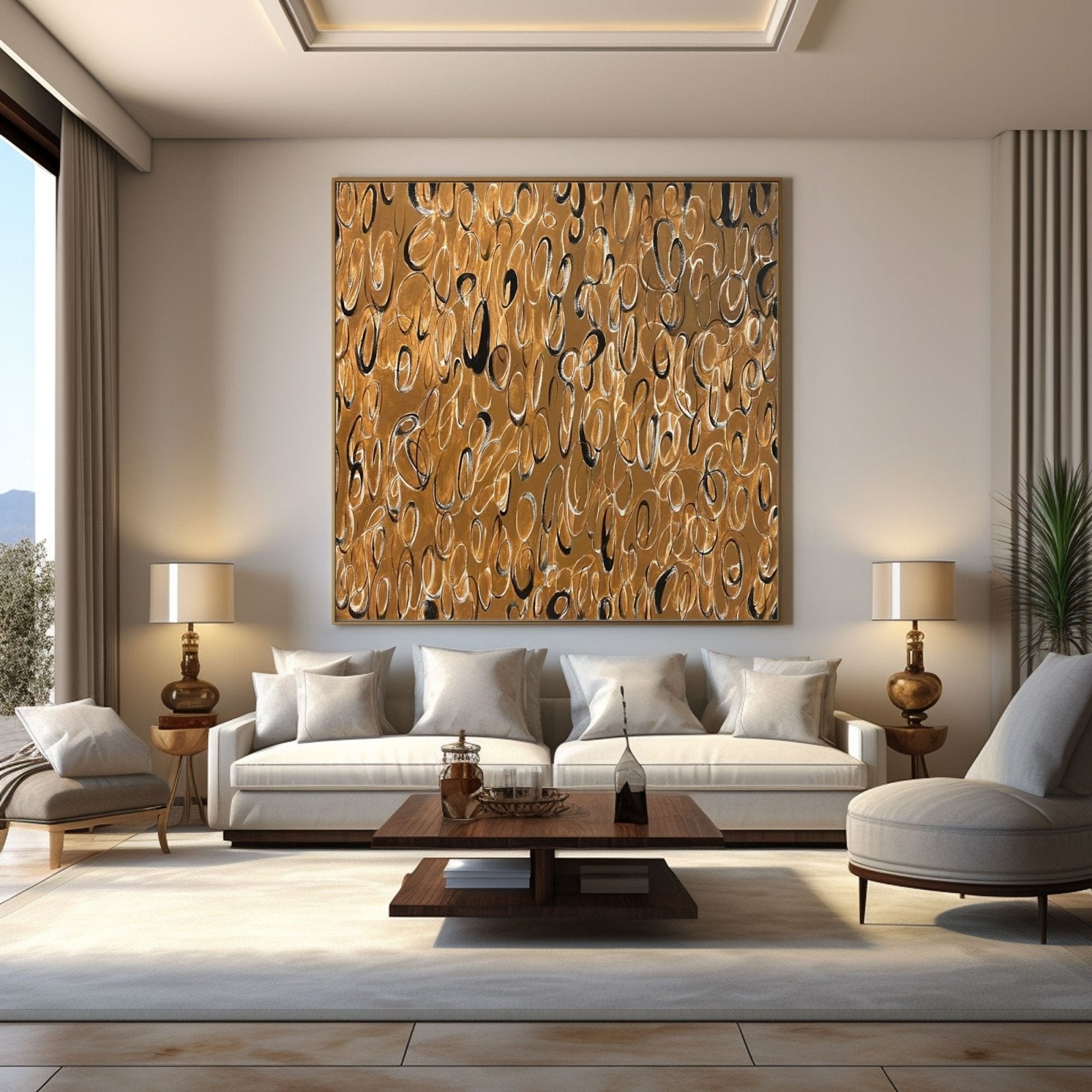Wabi Sabi Painting "Golden Echo”