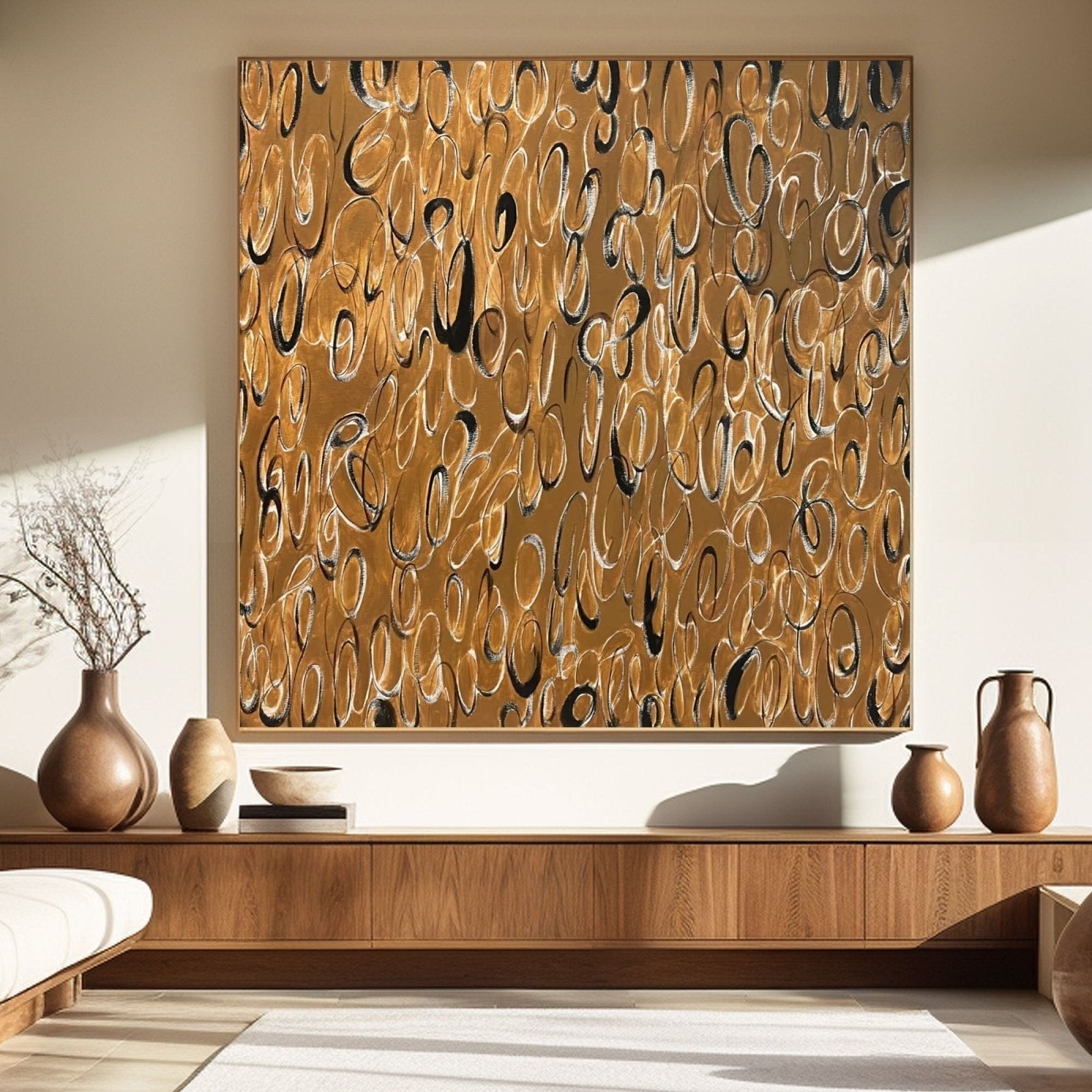 Wabi Sabi Painting "Golden Echo”