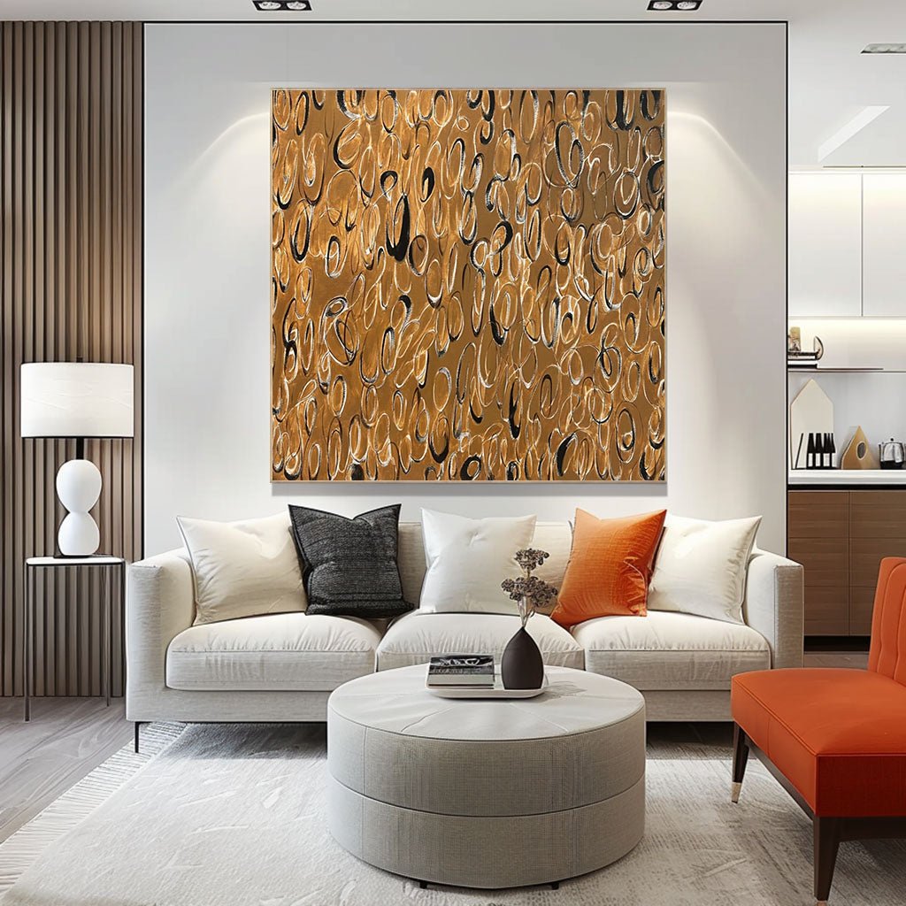 Wabi Sabi Painting "Golden Echo”