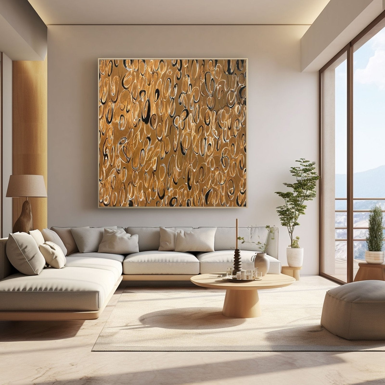 Wabi Sabi Painting "Golden Echo”