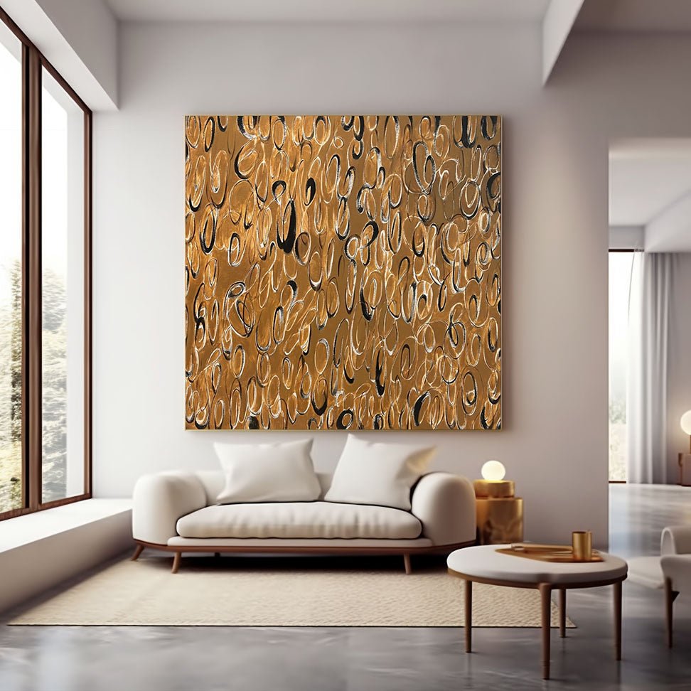 Wabi Sabi Painting "Golden Echo”