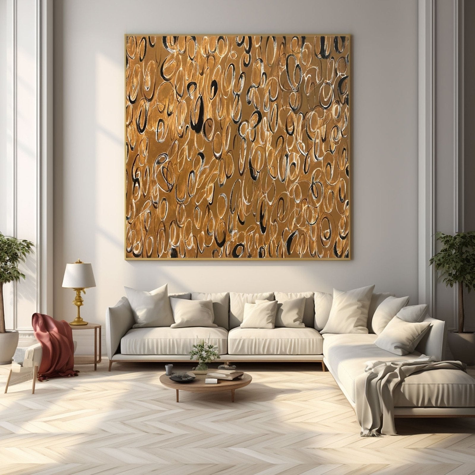 Wabi Sabi Painting "Golden Echo”