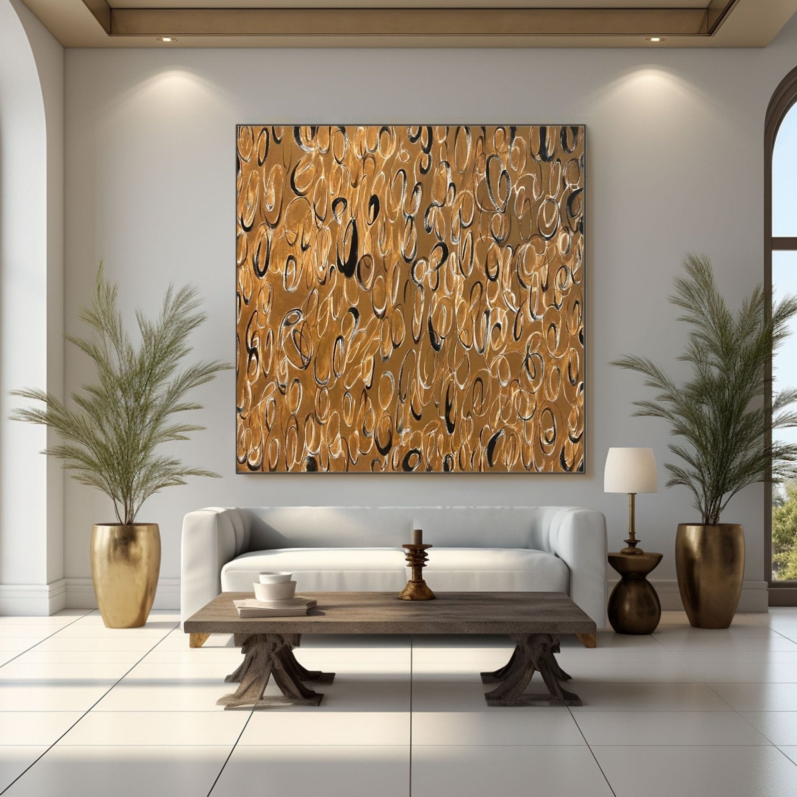 Wabi Sabi Painting "Golden Echo”