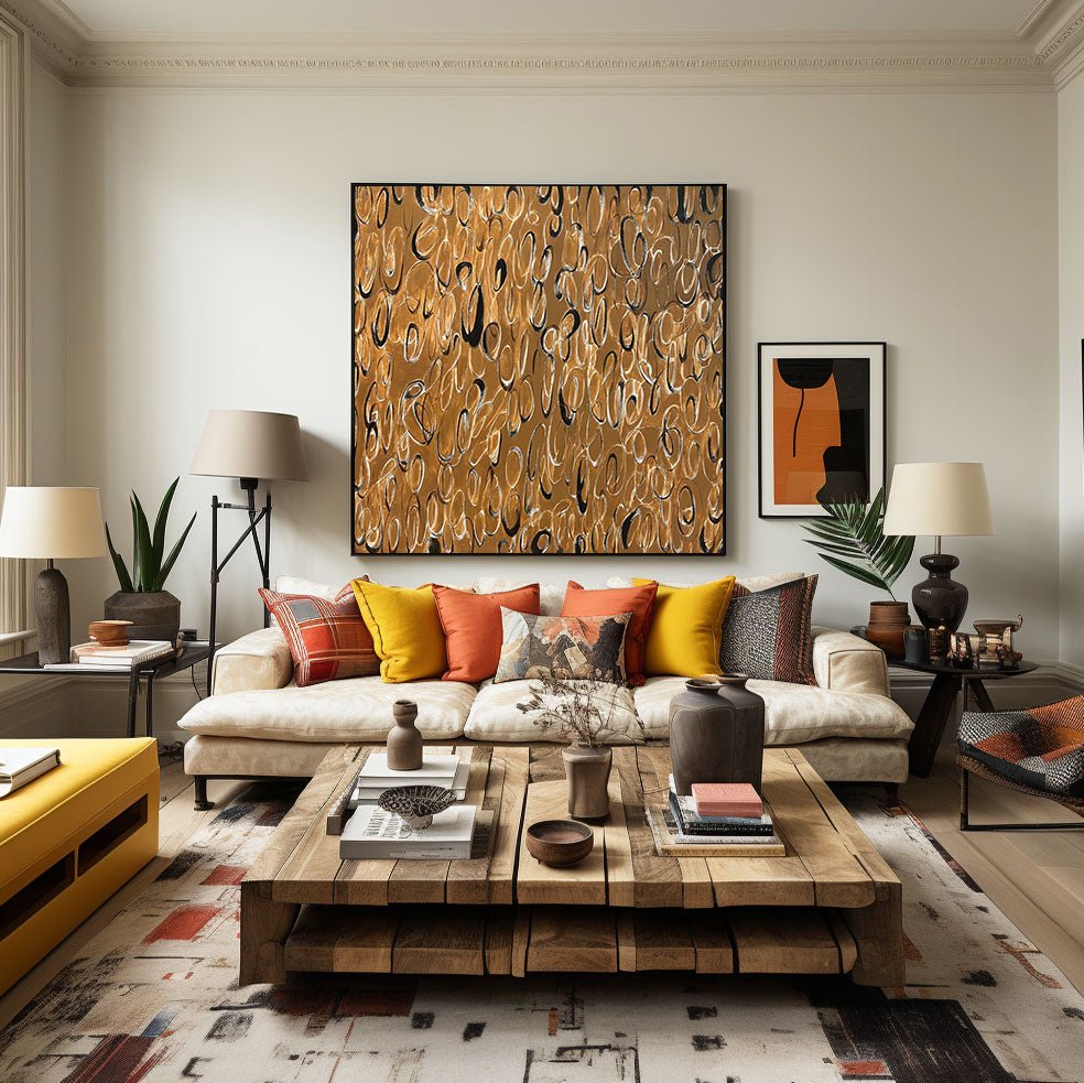 Wabi Sabi Painting "Golden Echo”