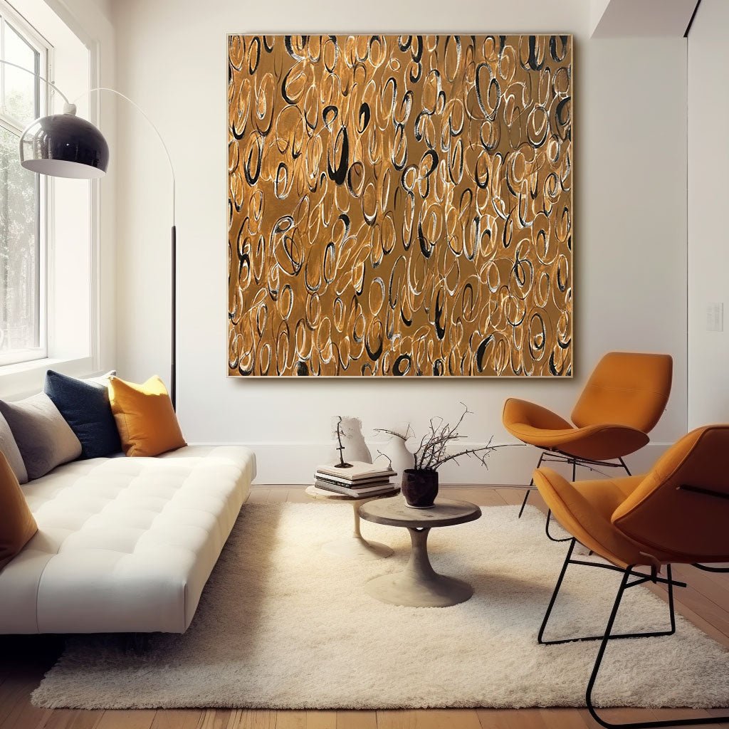 Wabi Sabi Painting "Golden Echo”