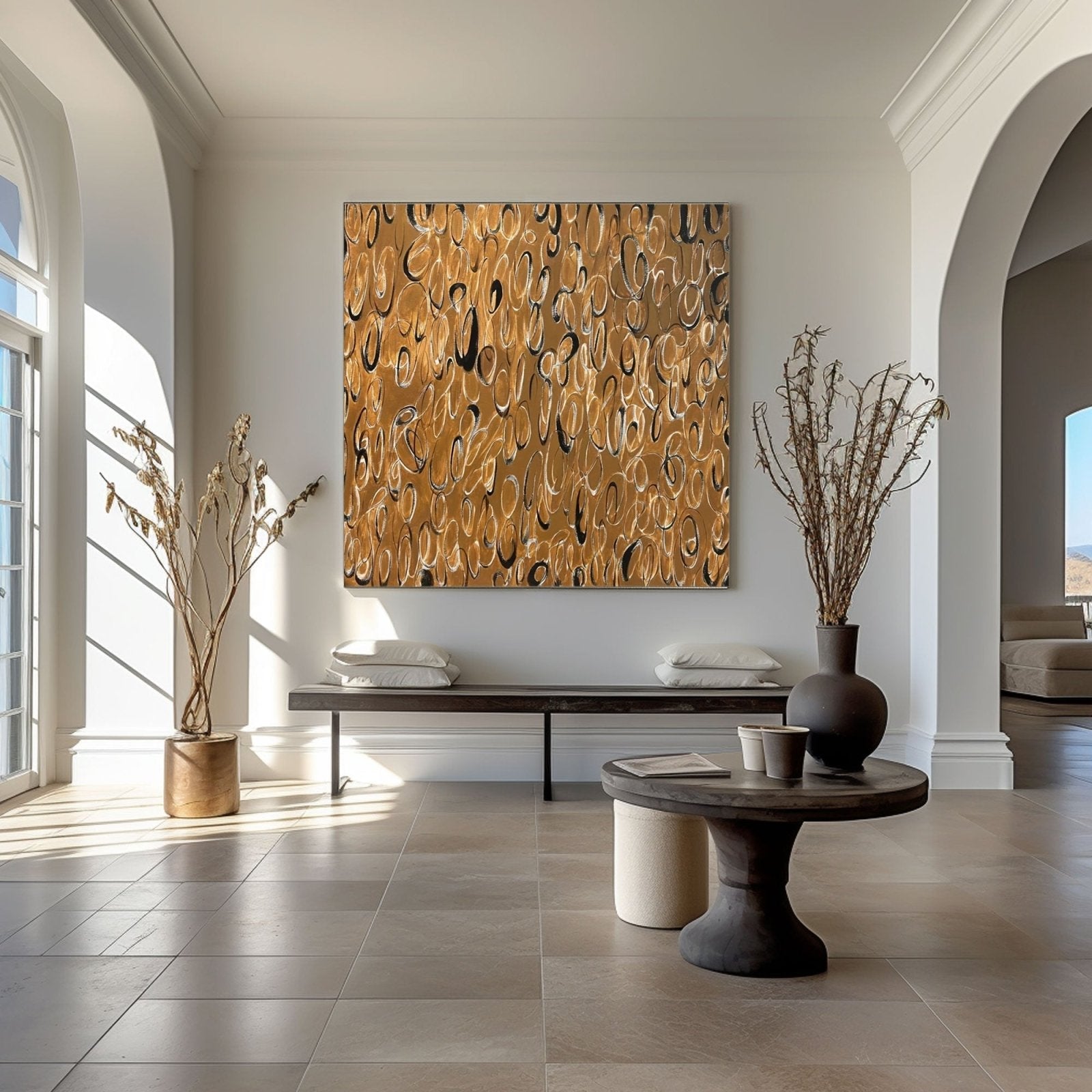 Wabi Sabi Painting "Golden Echo”