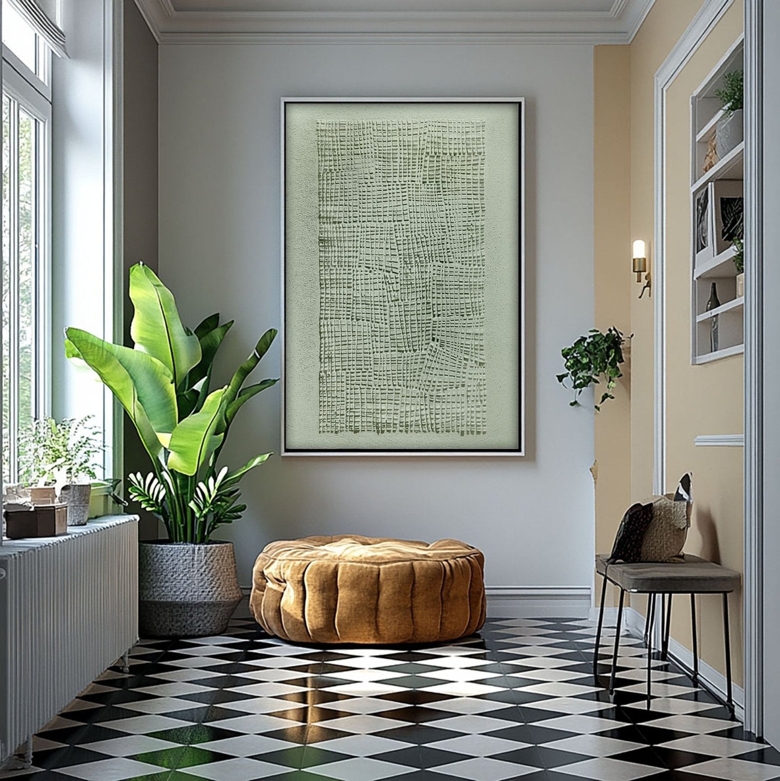 Wabi Sabi Painting "Green Mist“