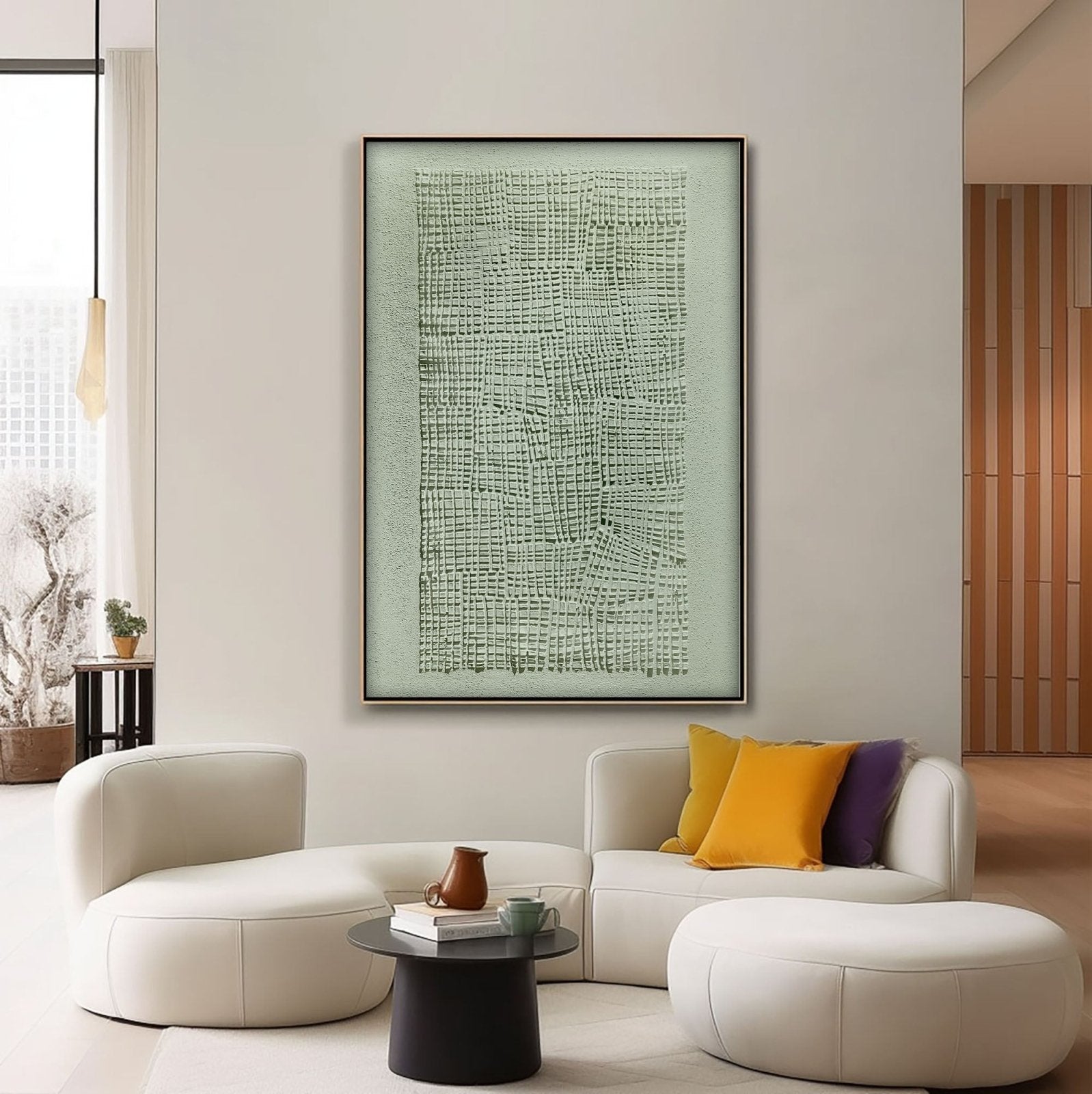 Wabi Sabi Painting "Green Mist“