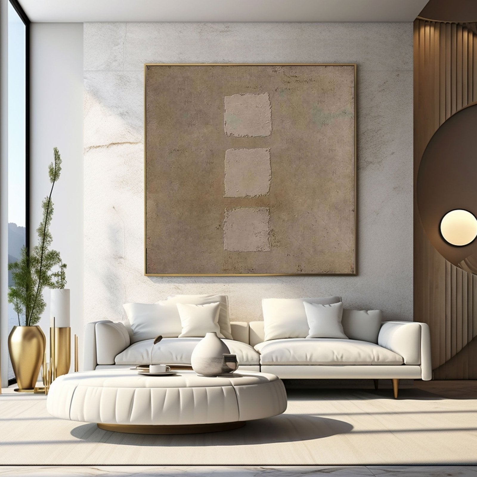 Wabi Sabi Painting "Harmony Trio"