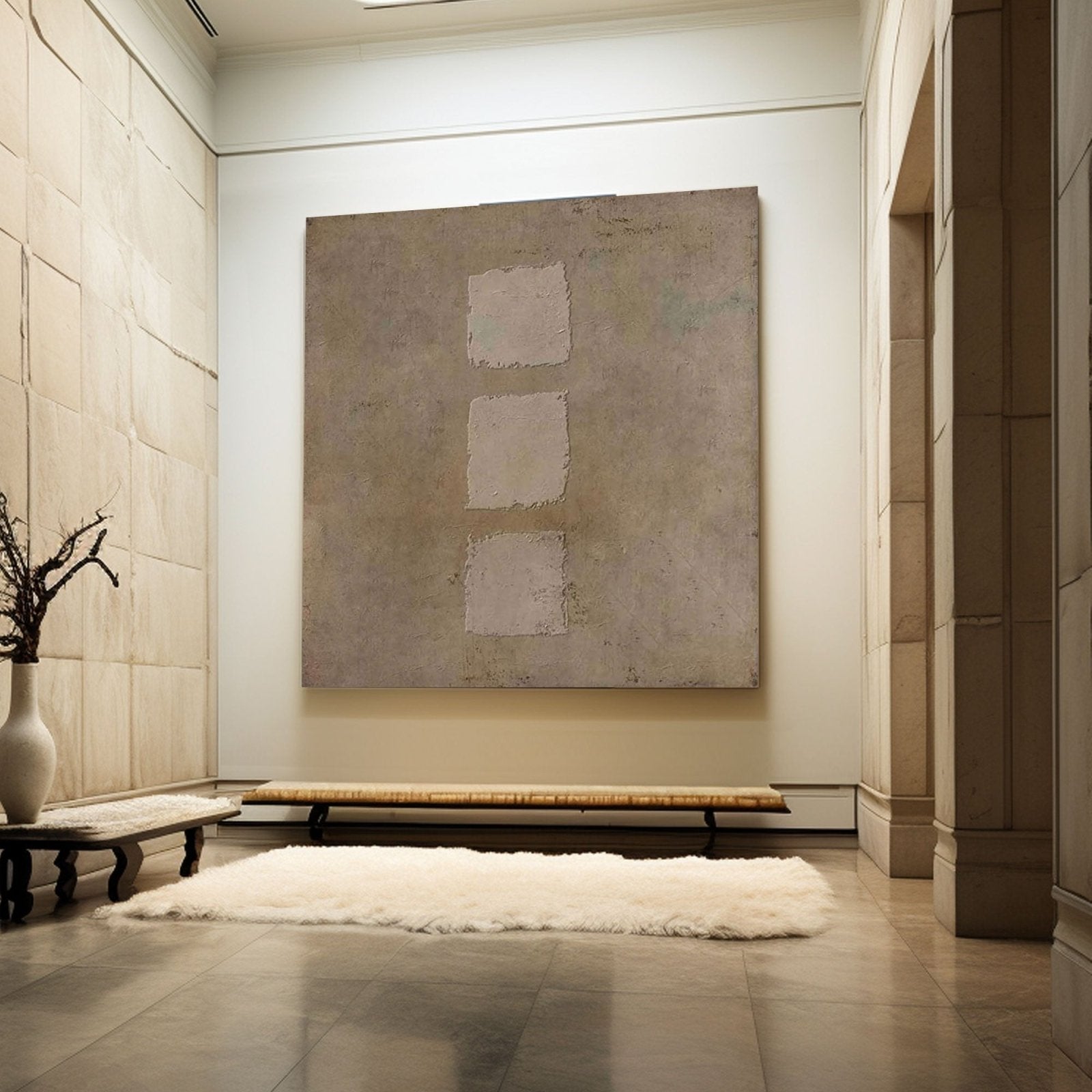 Wabi Sabi Painting "Harmony Trio"