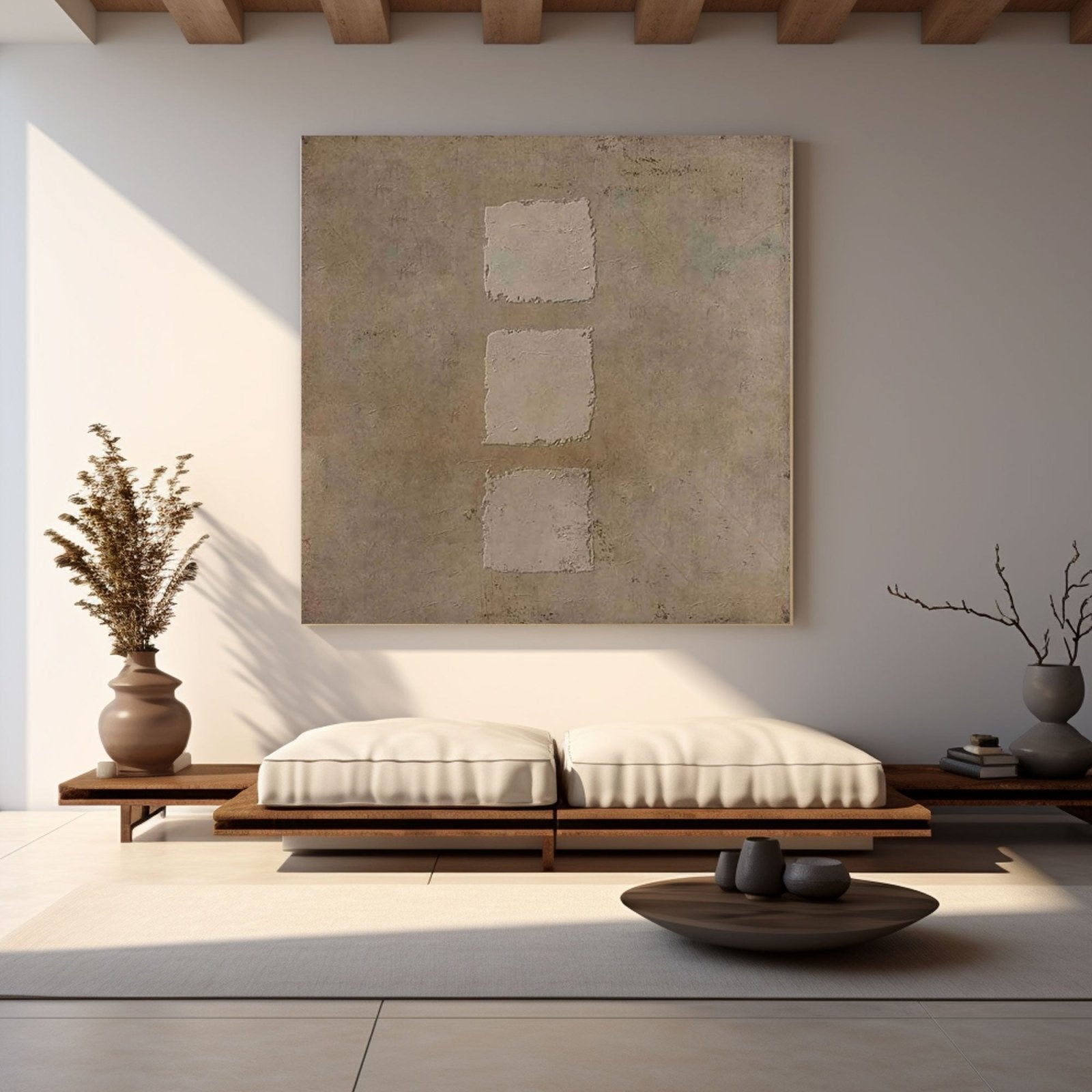 Wabi Sabi Painting "Harmony Trio"