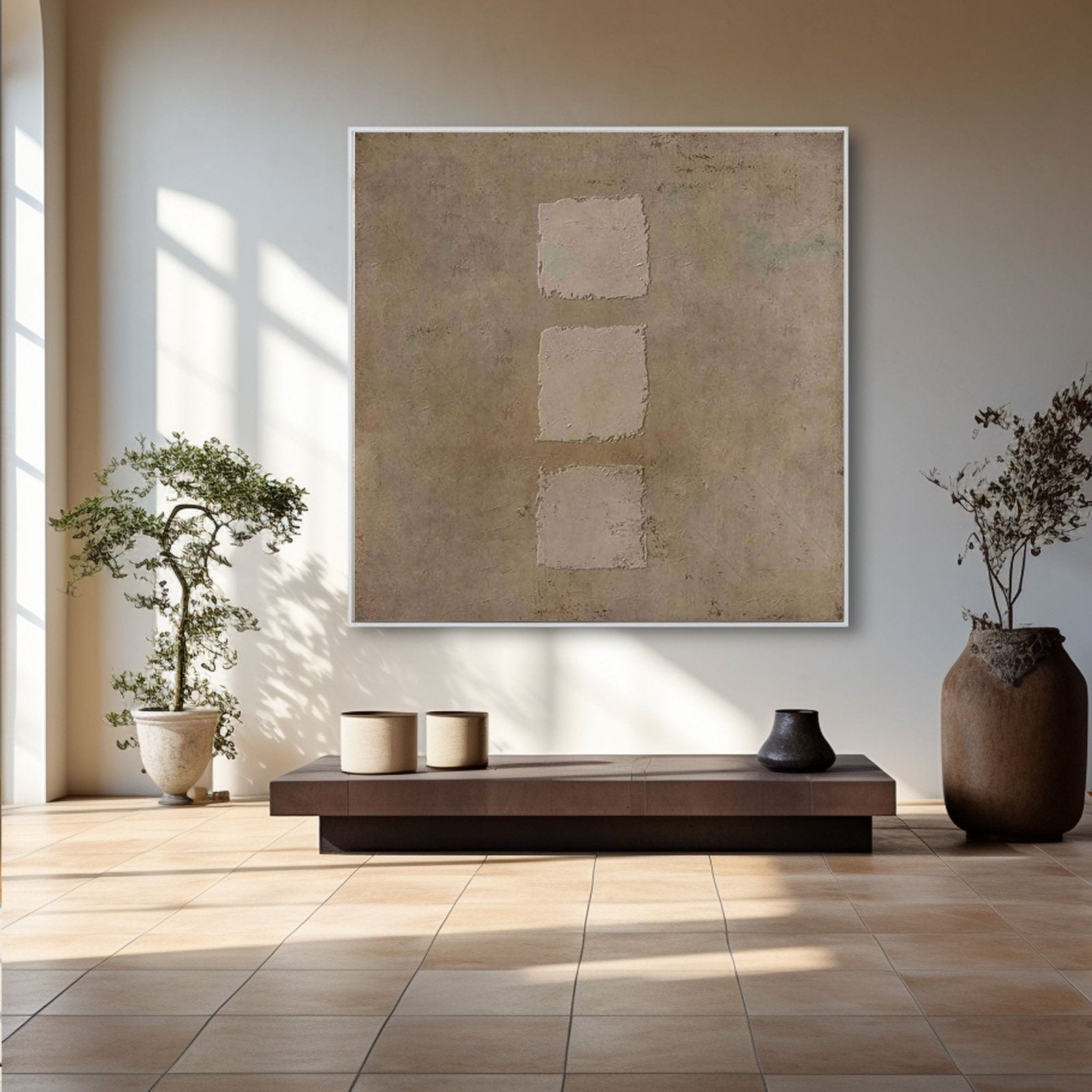 Wabi Sabi Painting "Harmony Trio"