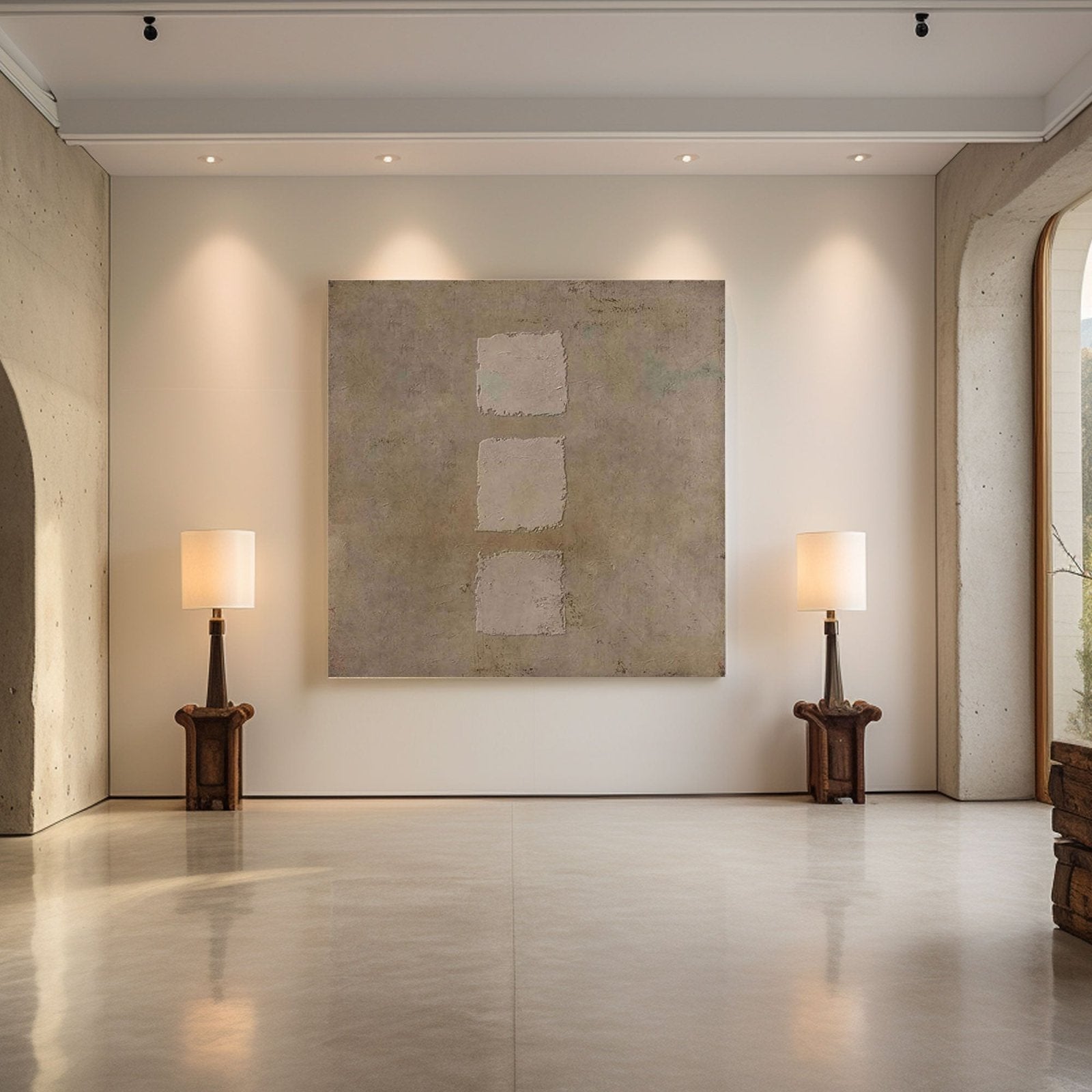 Wabi Sabi Painting "Harmony Trio"