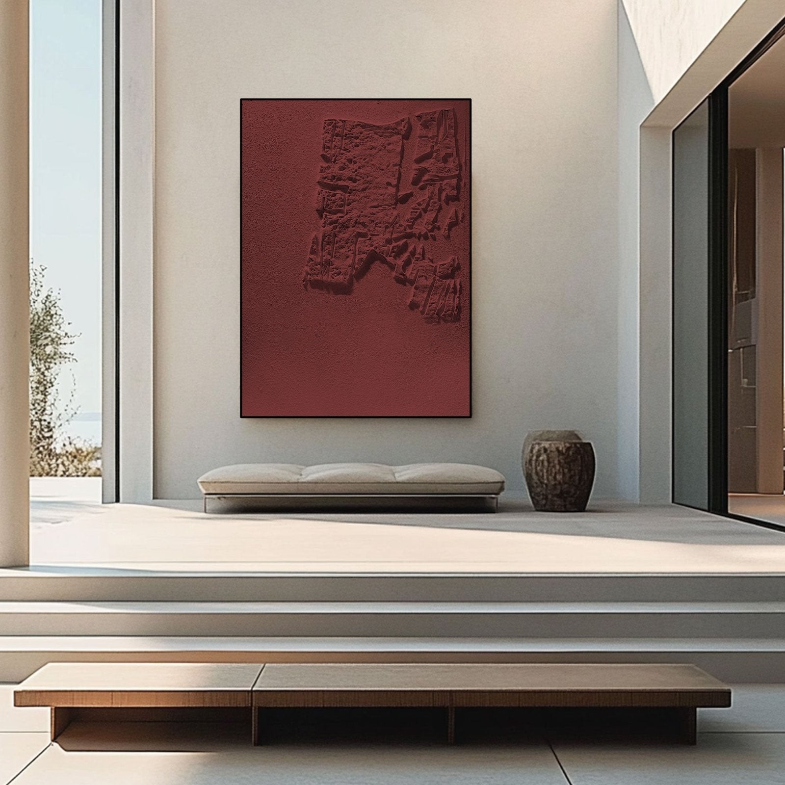 Wabi Sabi Painting "Hélène Rouille”