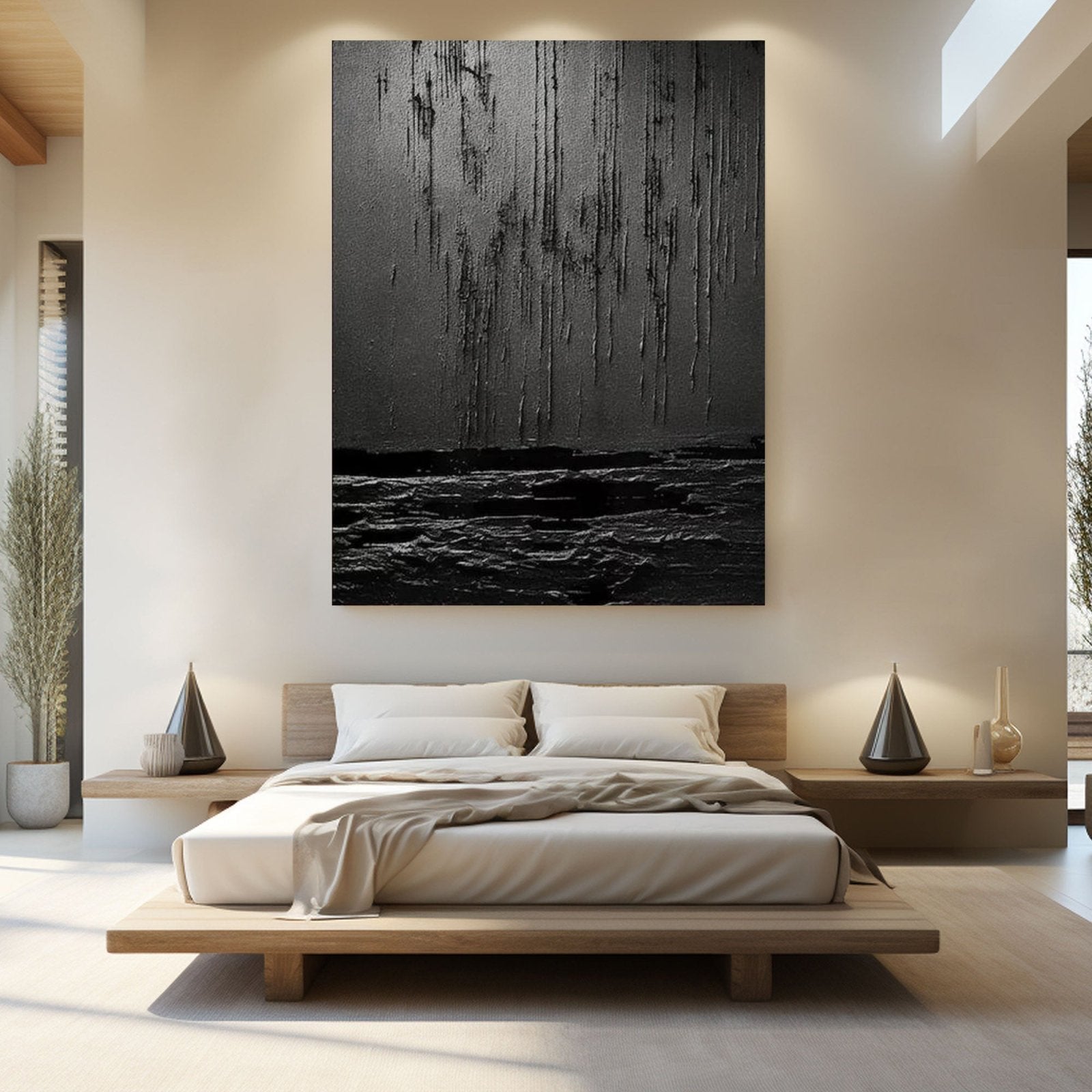 Wabi Sabi Painting "Lluvia Silente"