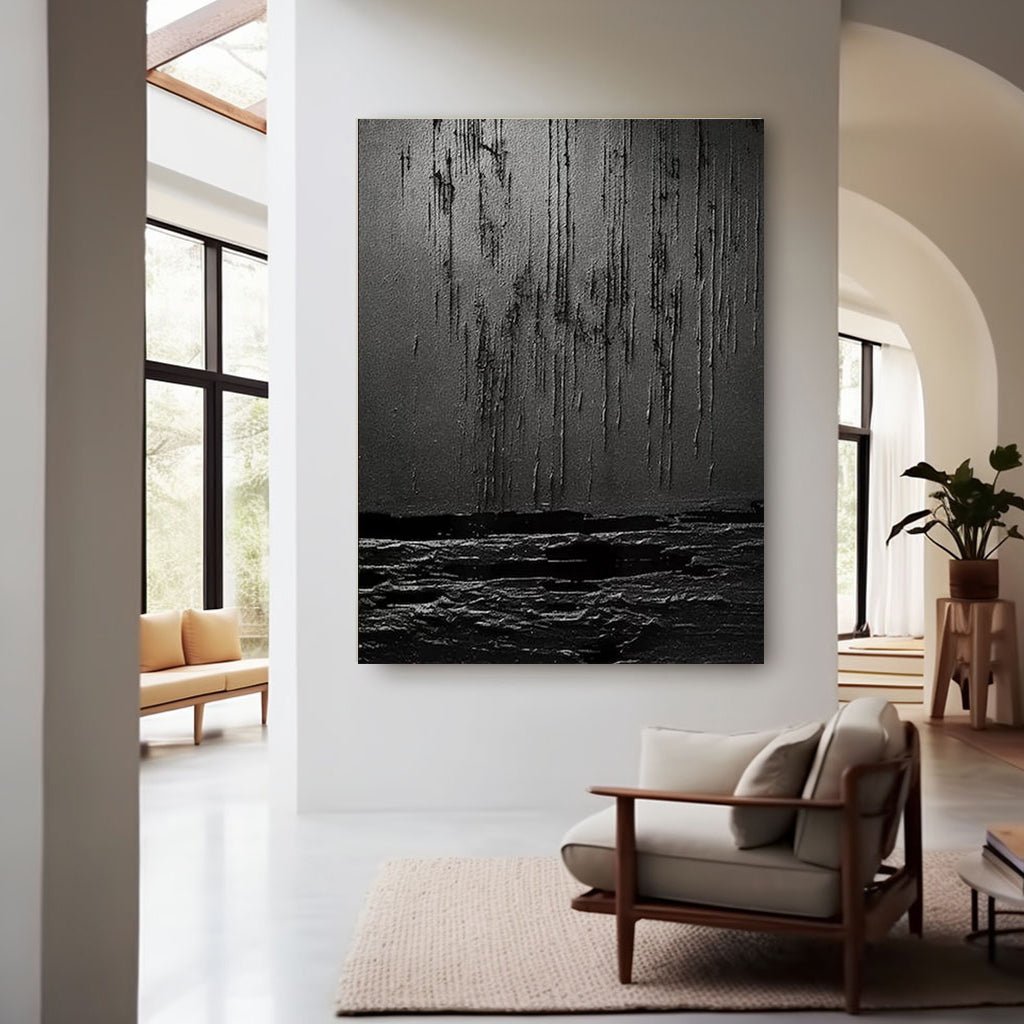 Wabi Sabi Painting "Lluvia Silente"