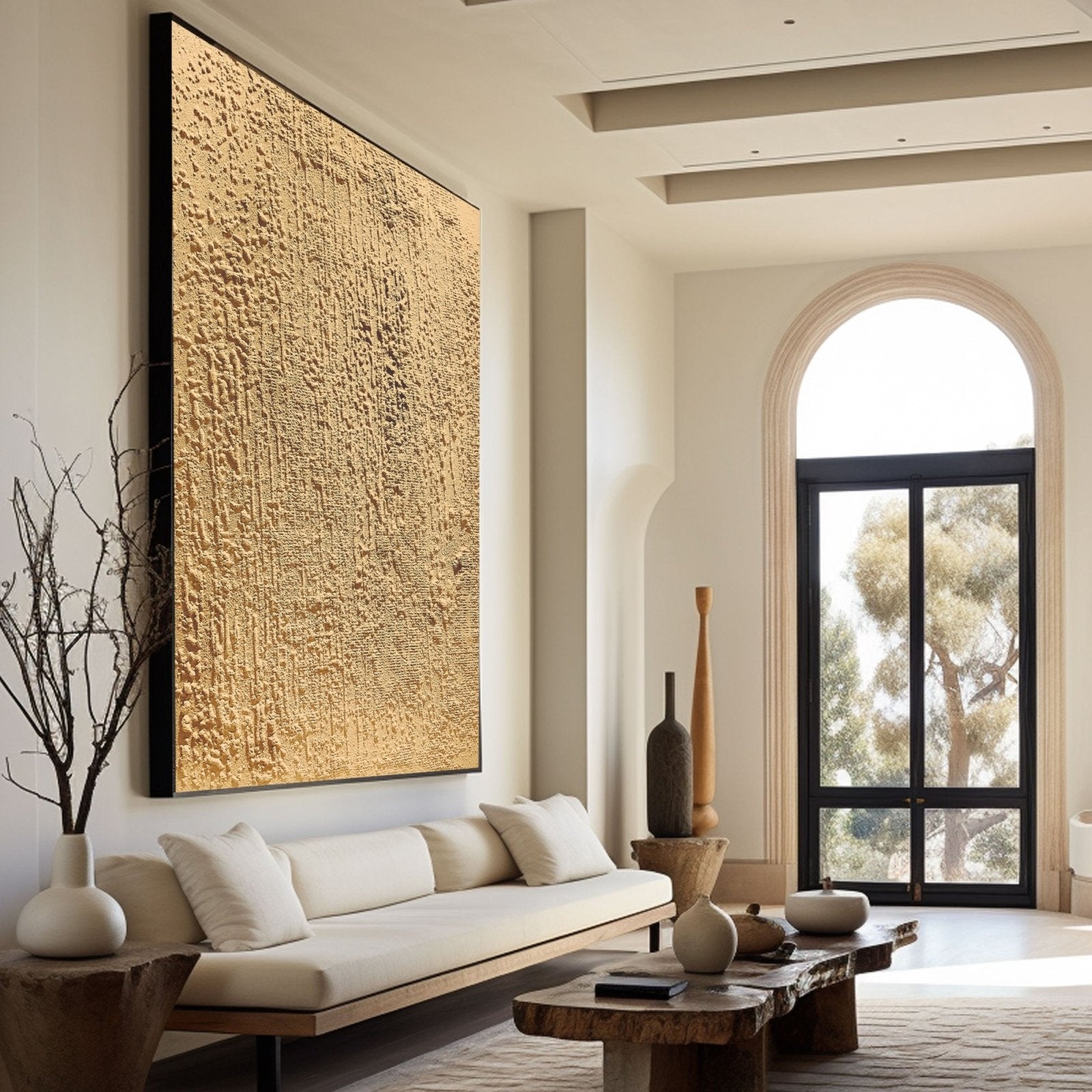 Wabi Sabi Gemälde „Lumière Fossile“