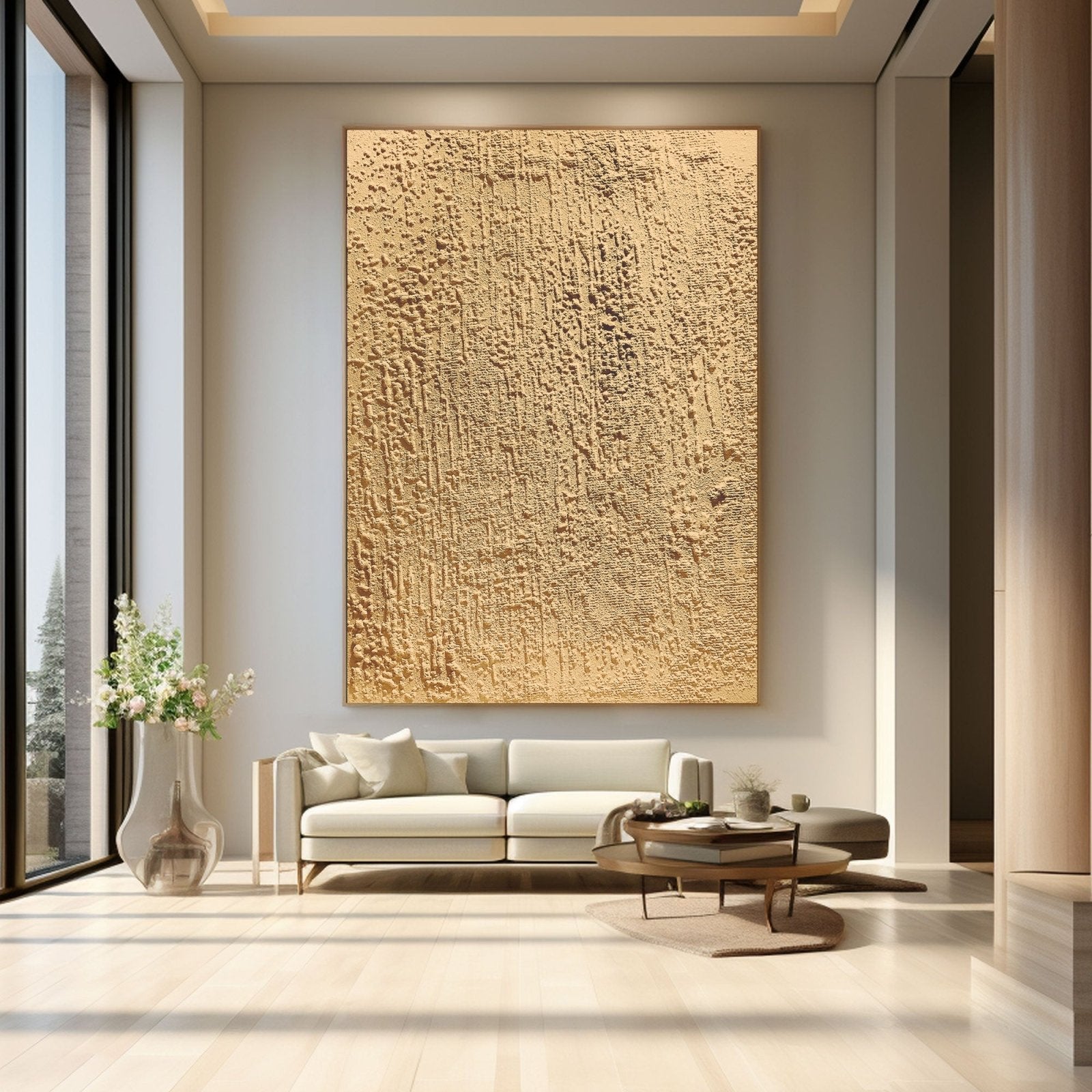 Wabi Sabi Gemälde „Lumière Fossile“