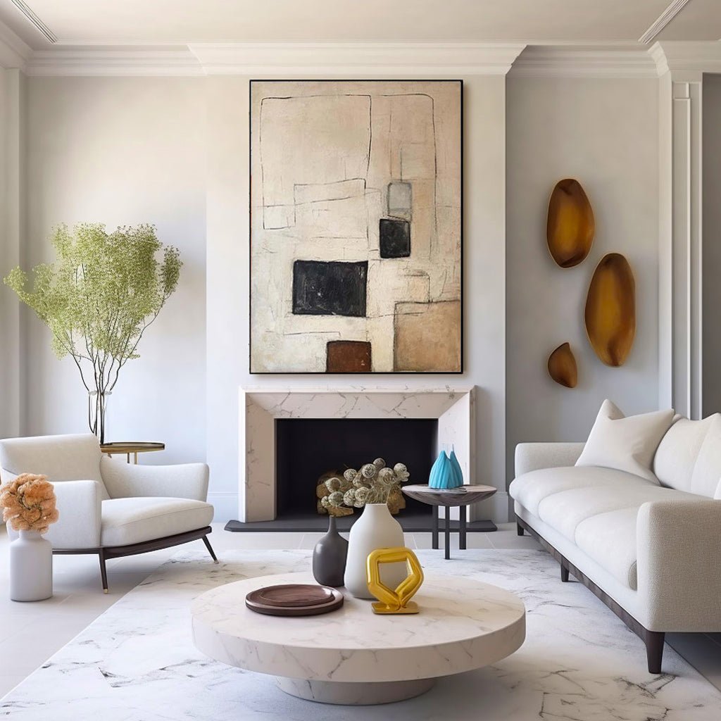 Wabi Sabi Painting "Luz Esquiva"