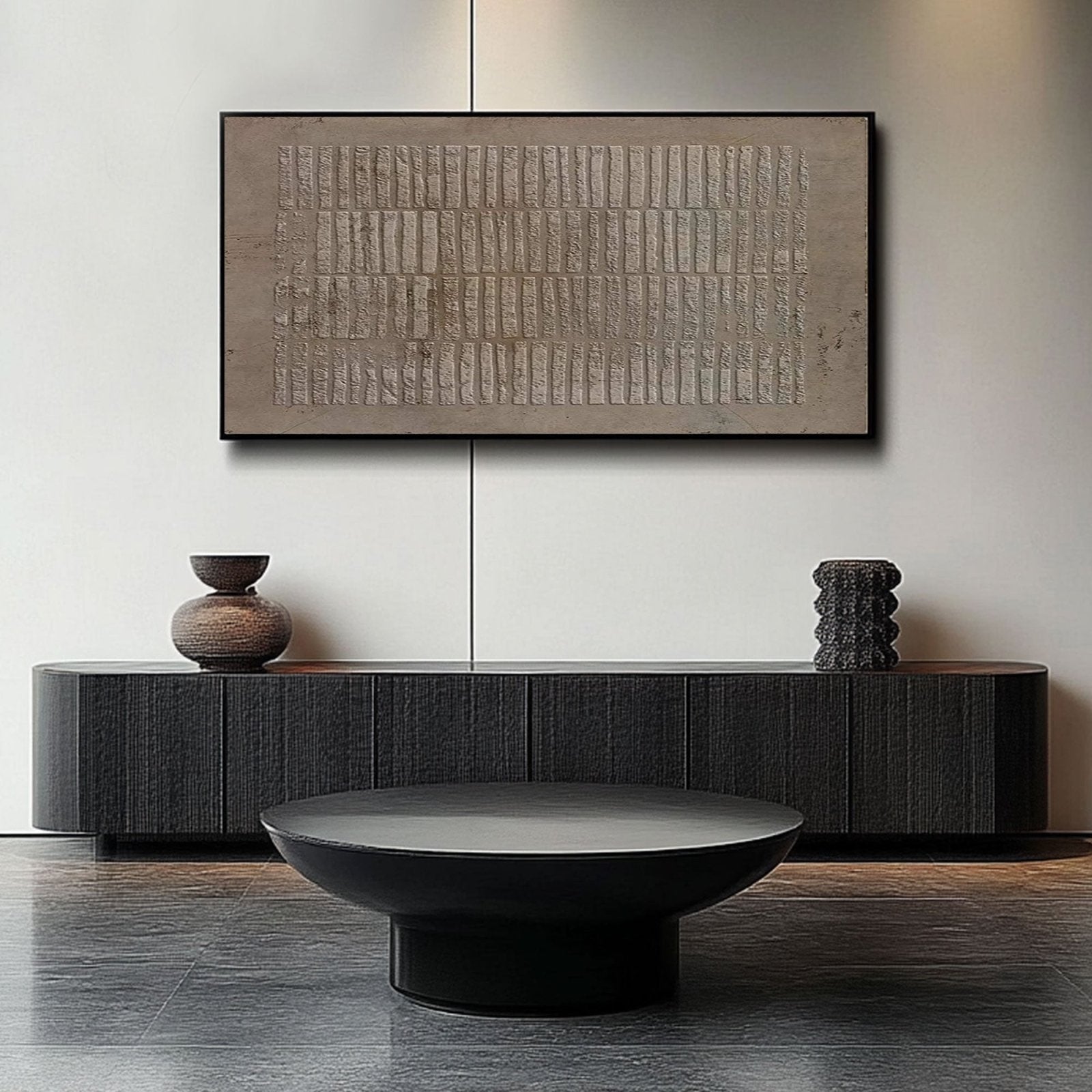 Wabi Sabi Gemälde „Murmures du Sable“