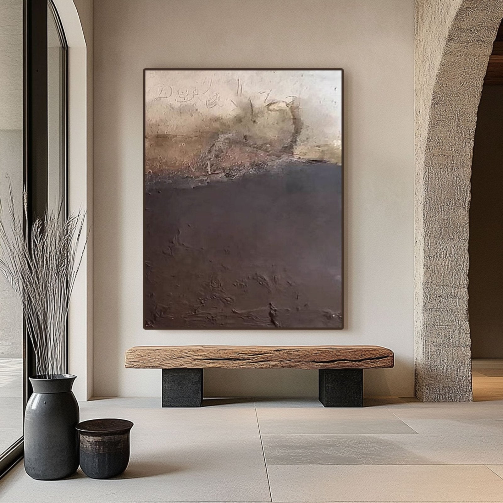 Wabi Sabi Painting "Murmures du Temps"