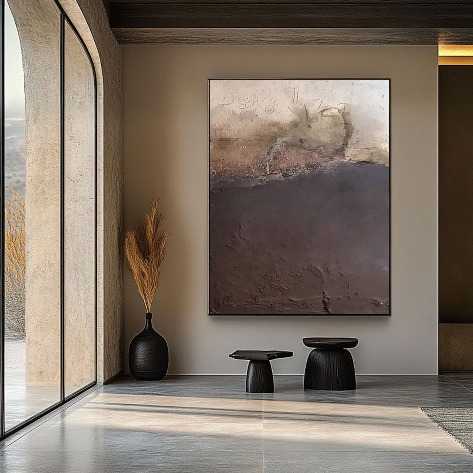 Wabi Sabi Painting "Murmures du Temps"