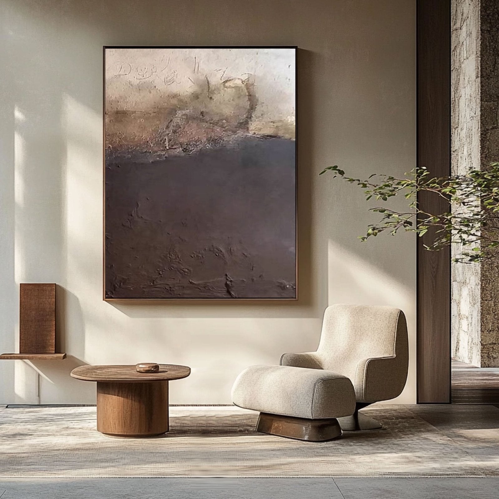 Wabi Sabi Painting "Murmures du Temps"