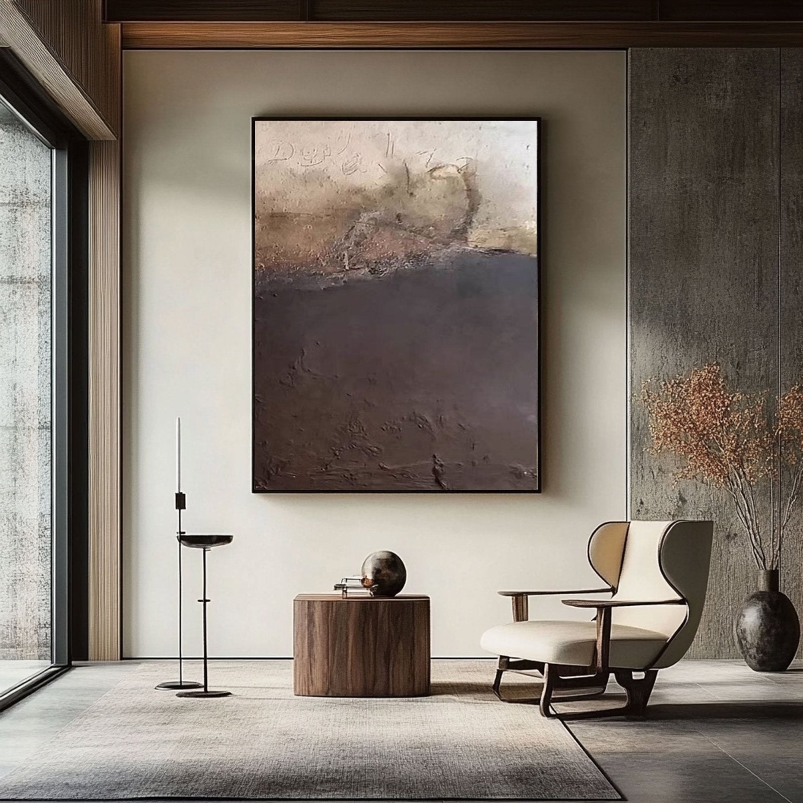 Wabi Sabi Painting "Murmures du Temps"