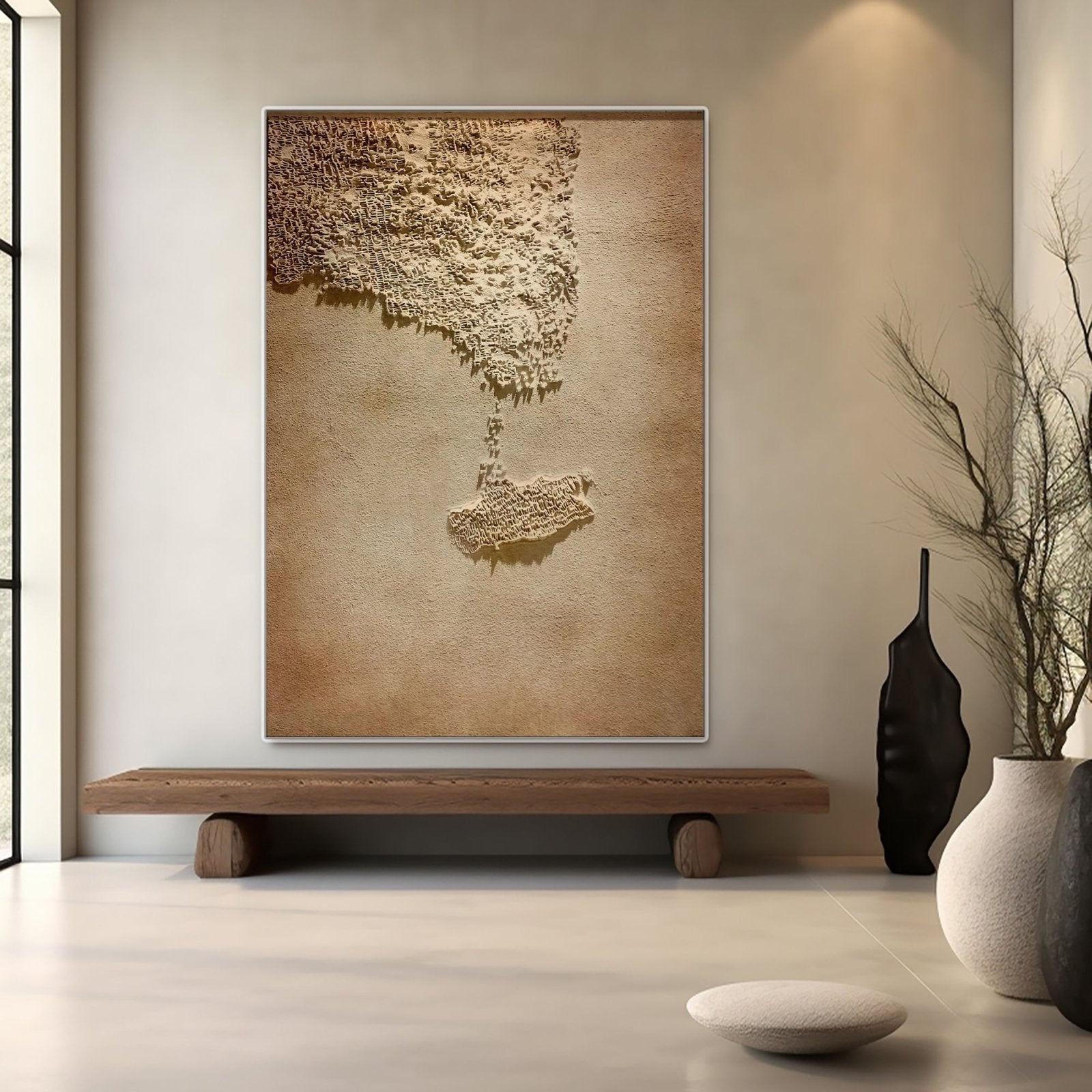 Wabi Sabi Gemälde „Ombre Évanescente“