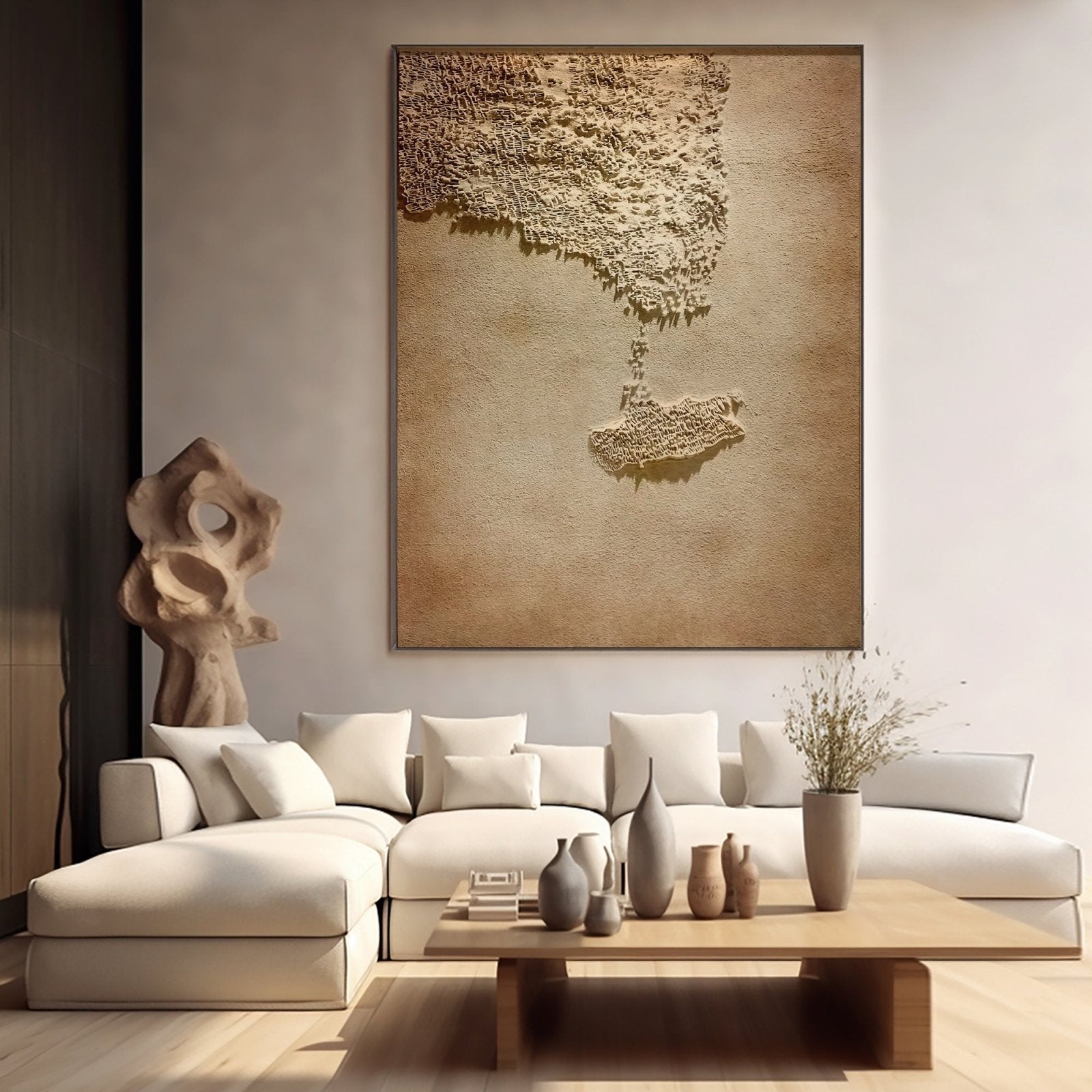 Wabi Sabi Gemälde „Ombre Évanescente“