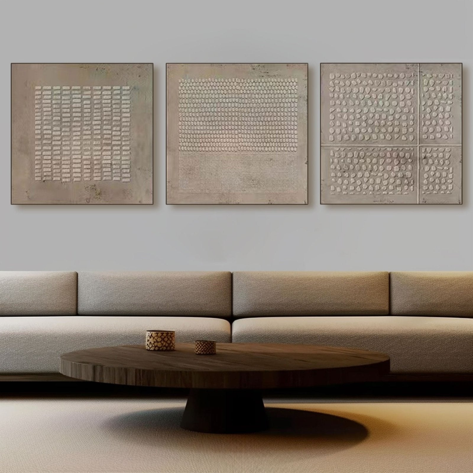 Wabi Sabi Painting "Rhythmic Echoes"