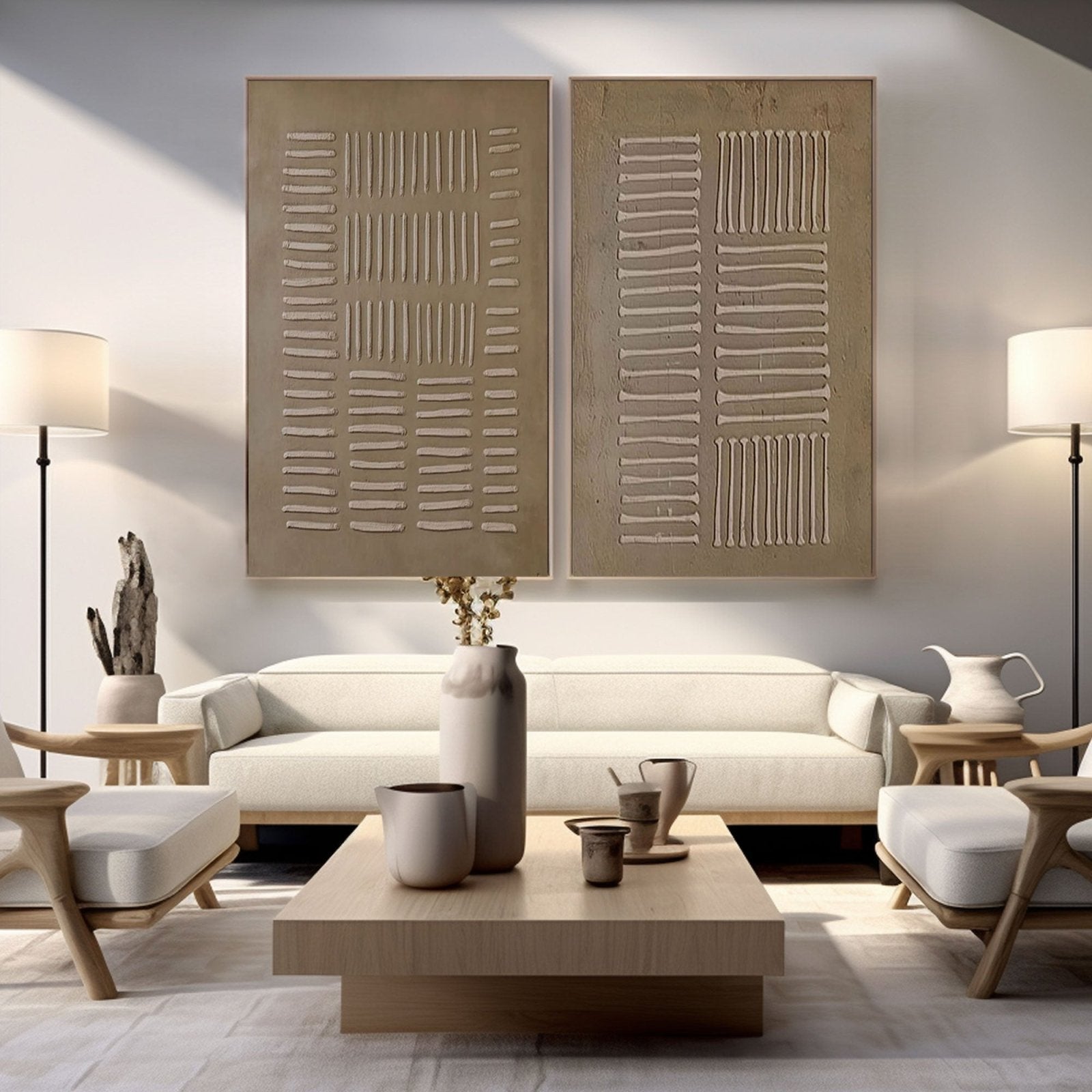 Wabi Sabi Painting "Rhythmic Echoes"