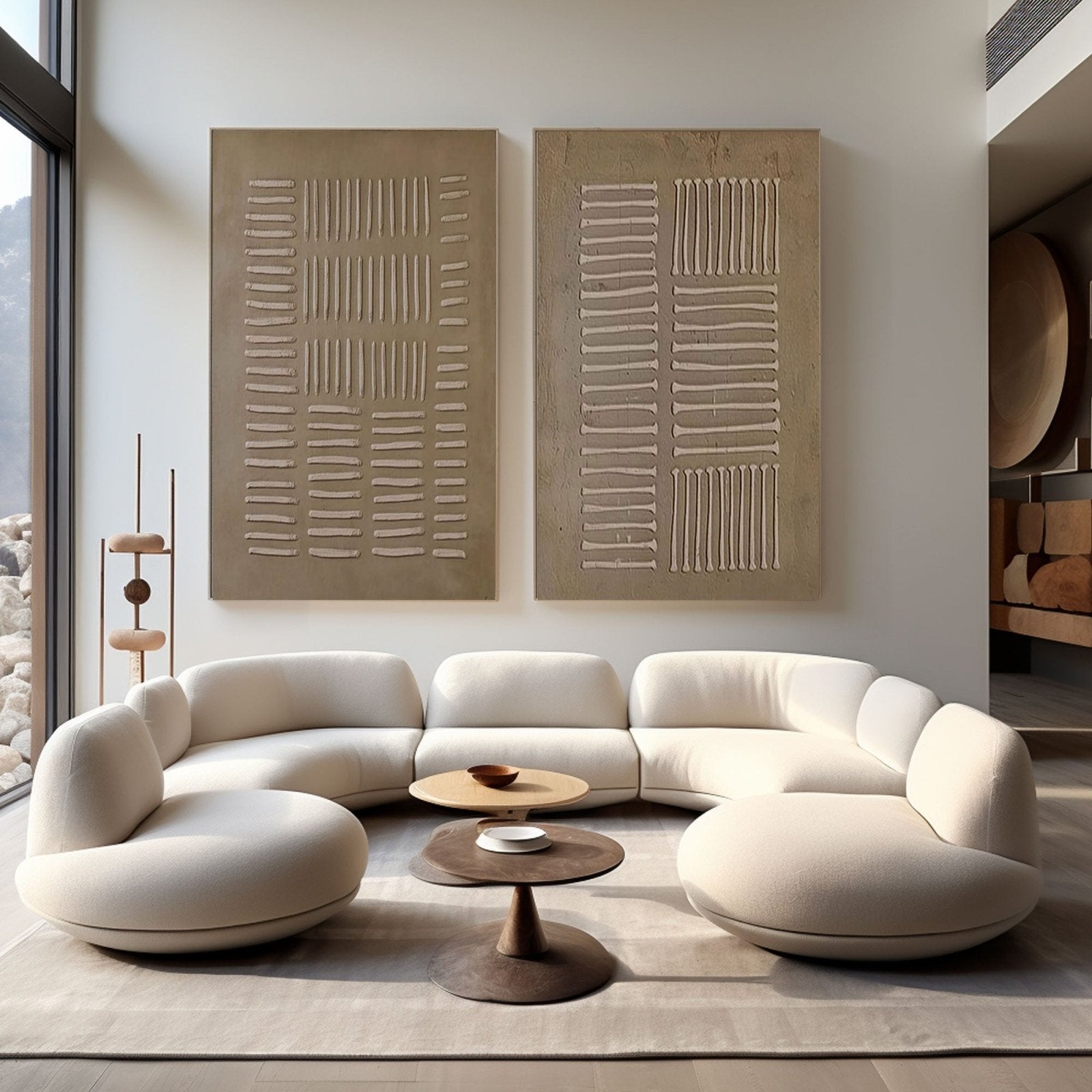Wabi Sabi Painting "Rhythmic Echoes"