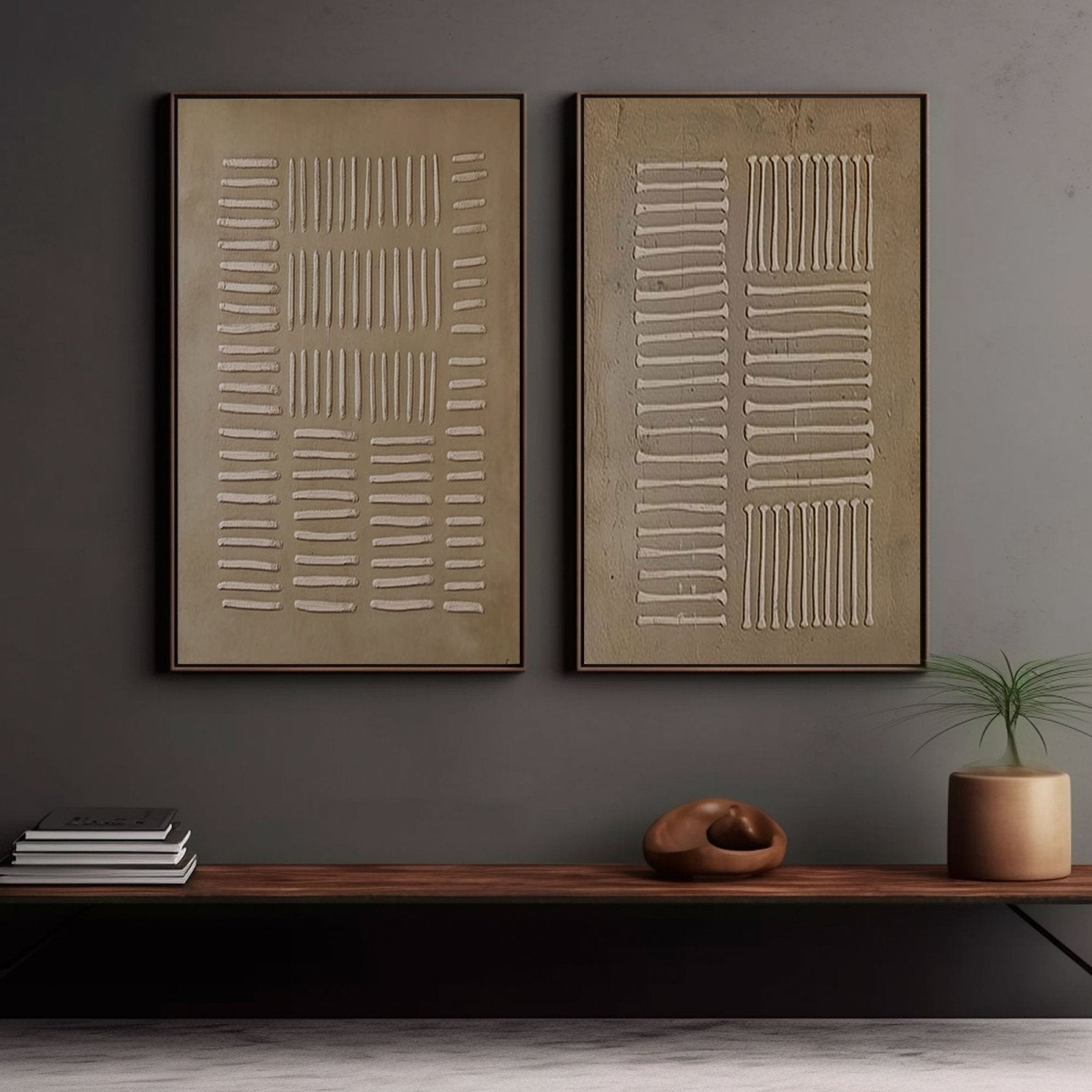 Wabi Sabi Painting "Rhythmic Echoes"