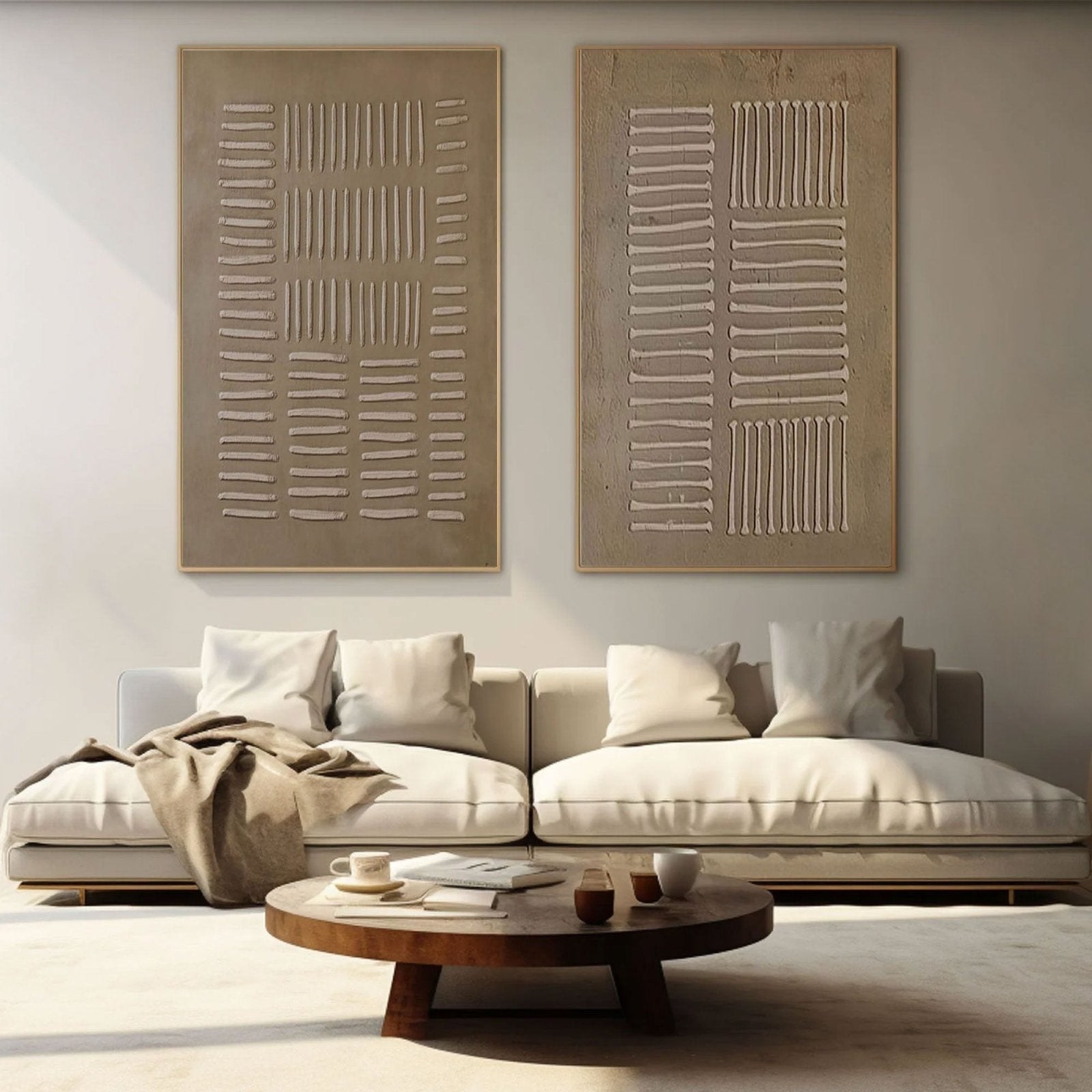 Wabi Sabi Painting "Rhythmic Echoes"