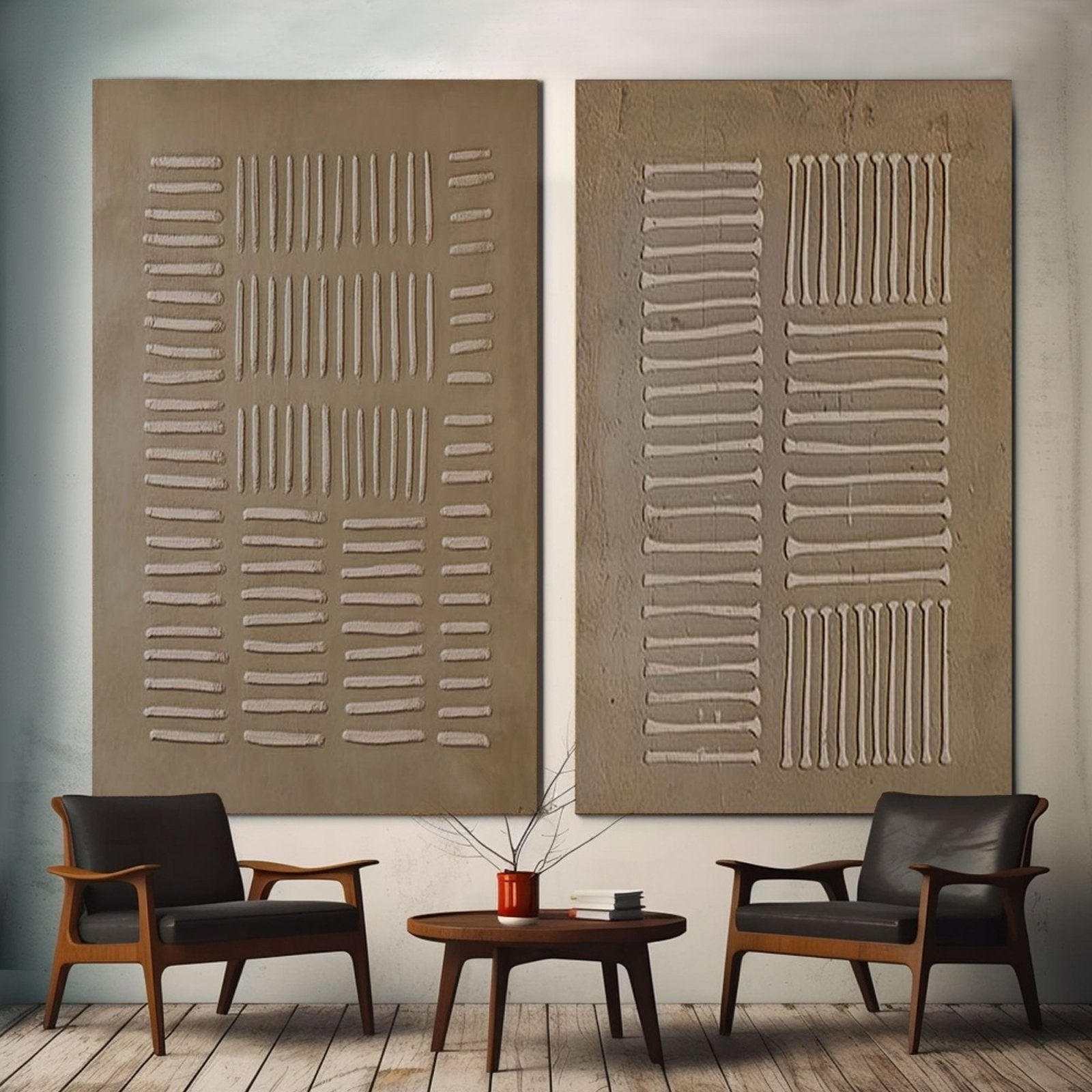 Wabi Sabi Painting "Rhythmic Echoes"