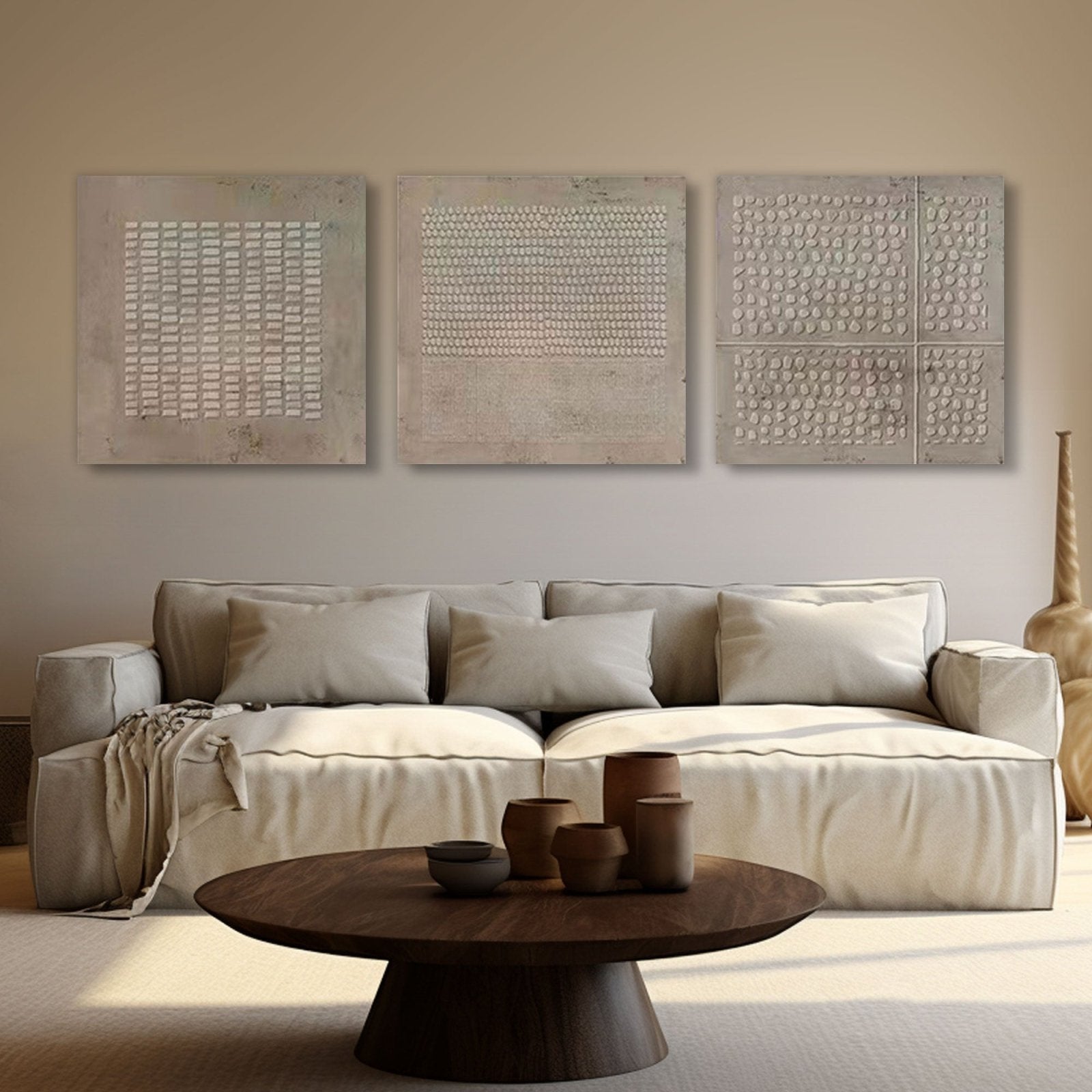 Wabi Sabi Painting "Rhythmic Echoes"