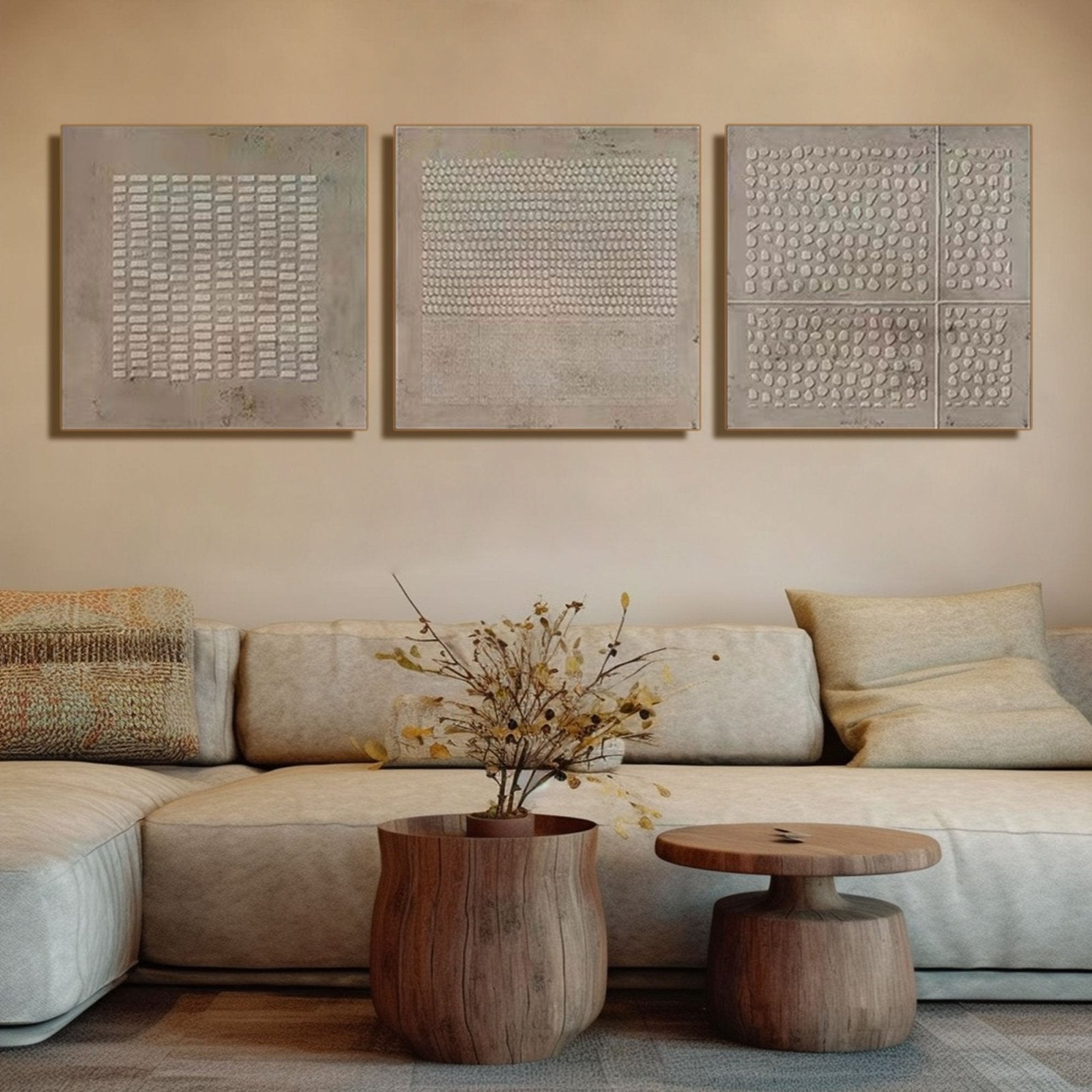 Wabi Sabi Painting "Rhythmic Echoes"
