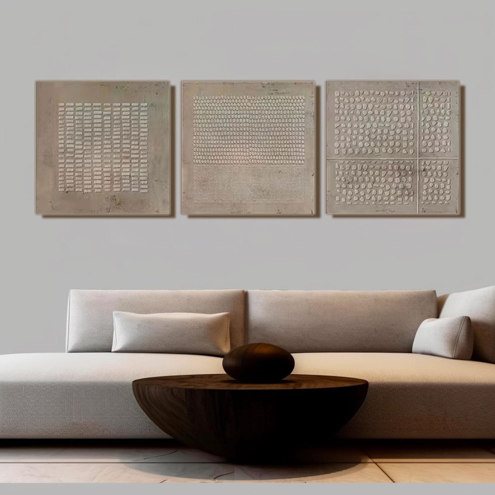 Wabi Sabi Painting "Rhythmic Echoes"