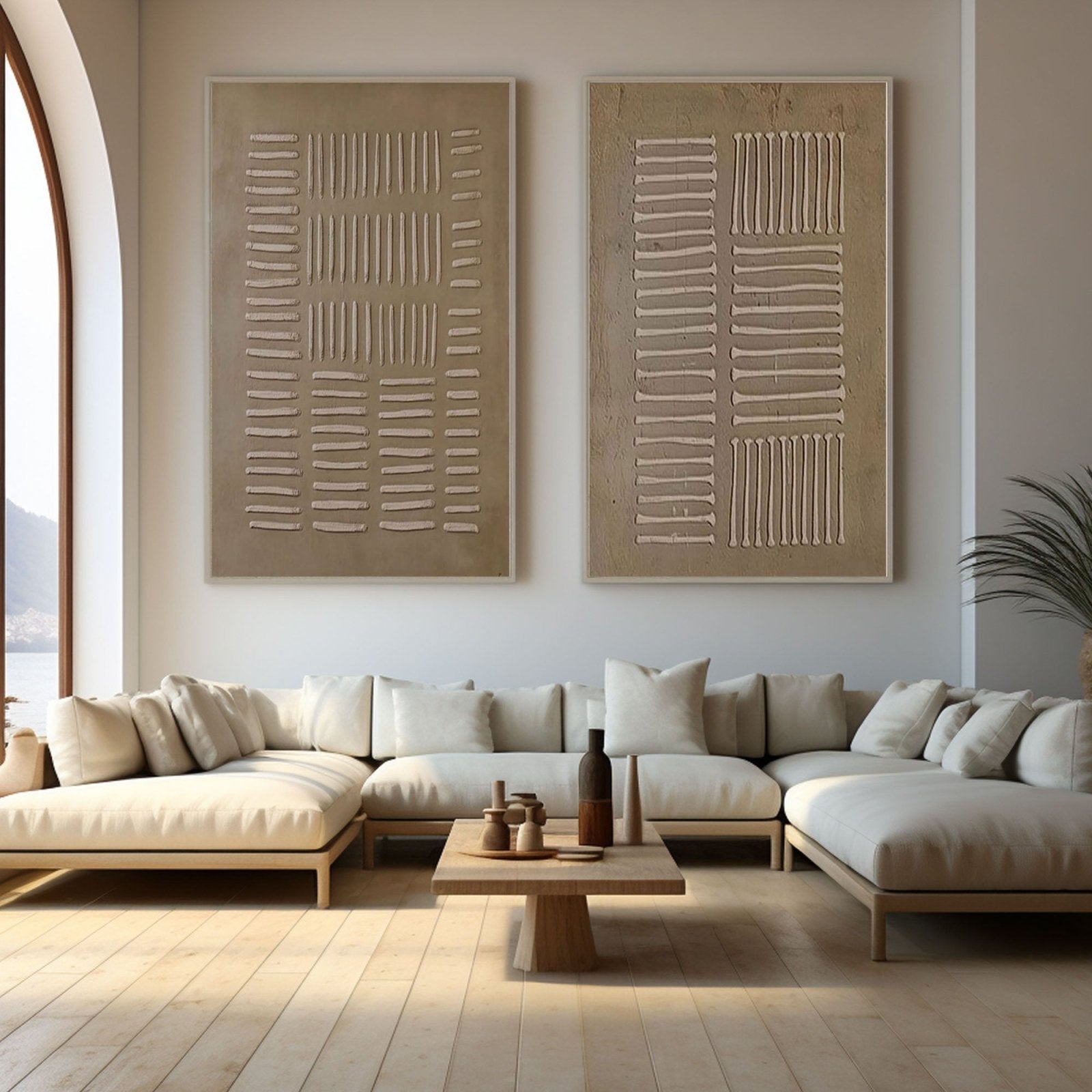 Wabi Sabi Painting "Rhythmic Echoes"