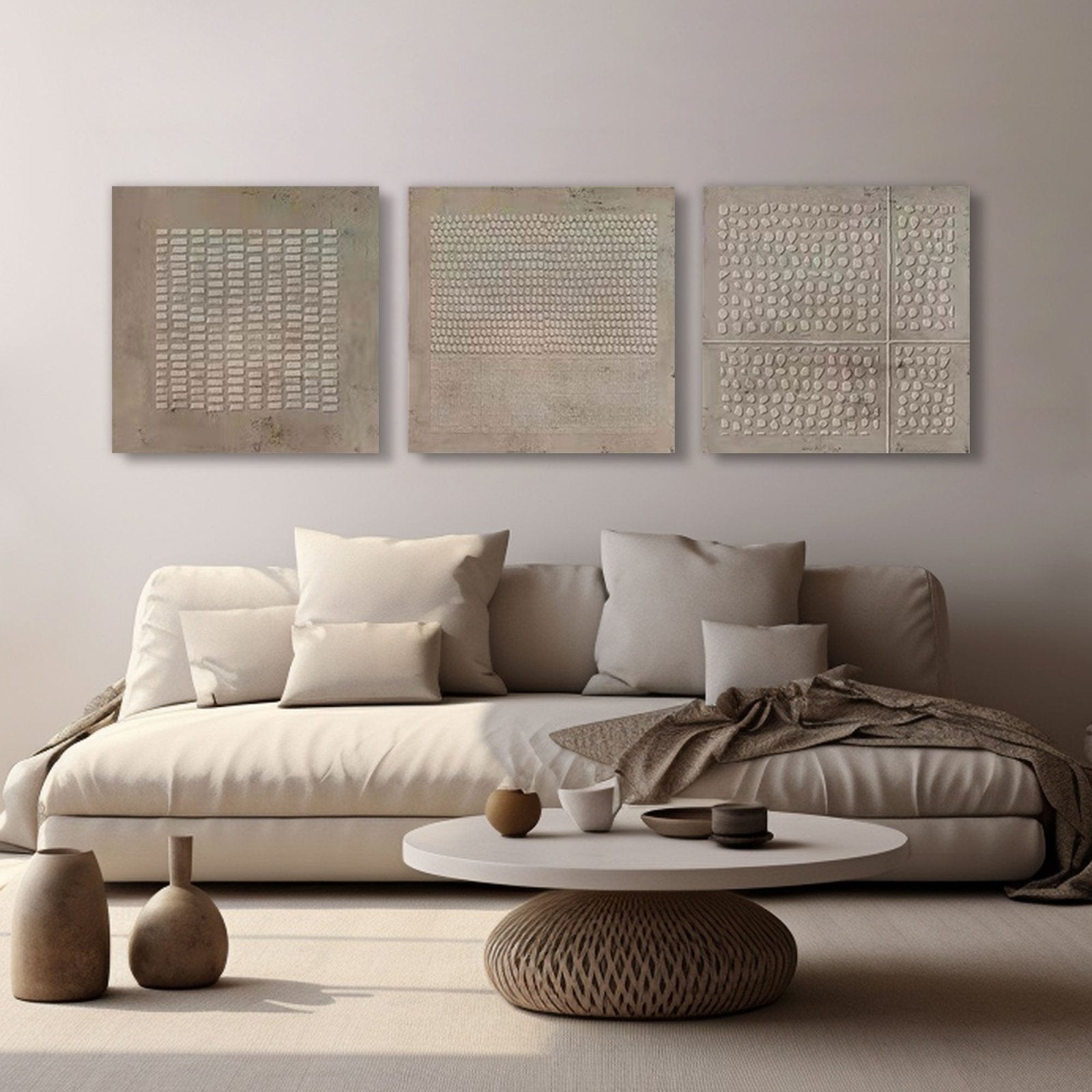 Wabi Sabi Painting "Rhythmic Echoes"