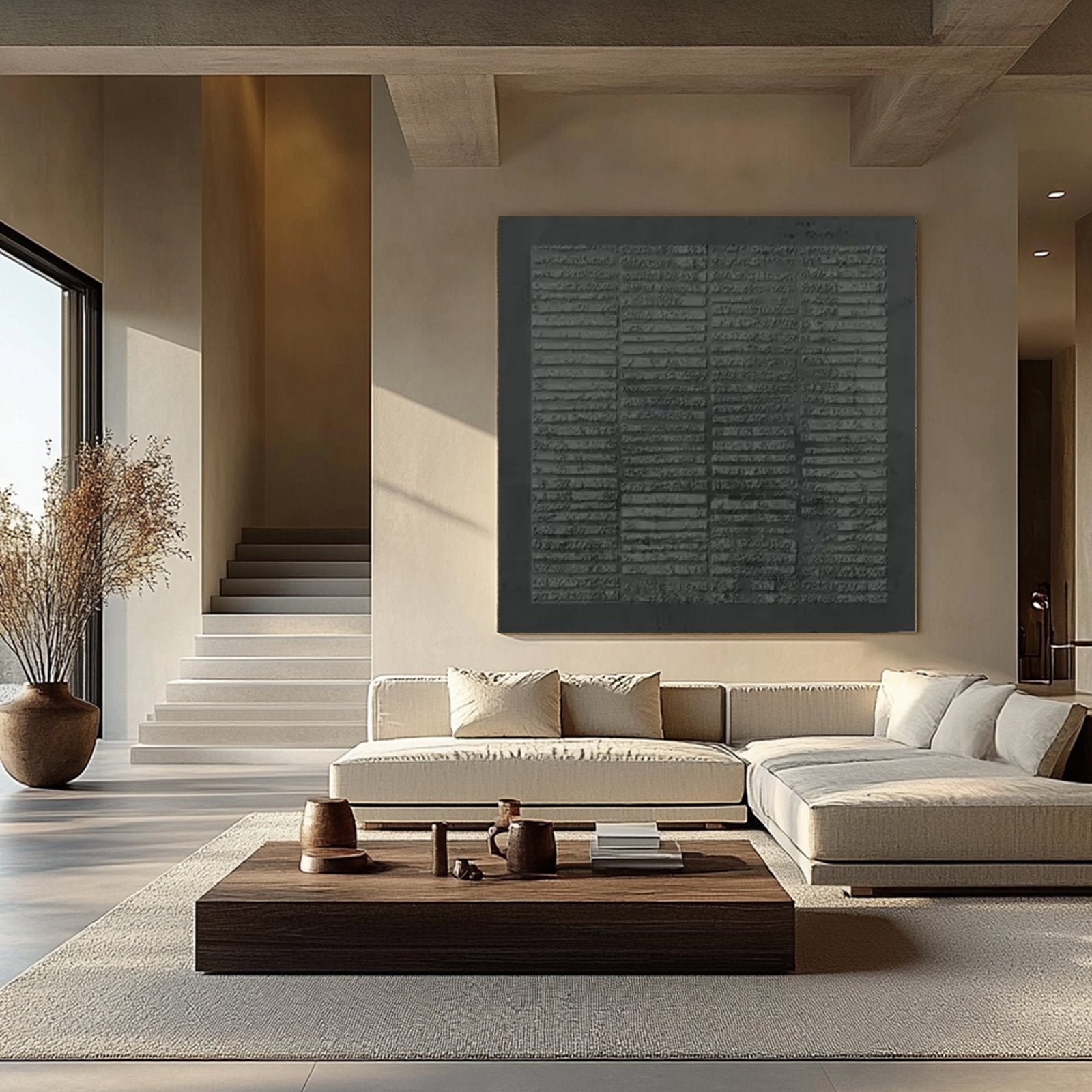 Wabi Sabi Painting "Romain Grisaille”